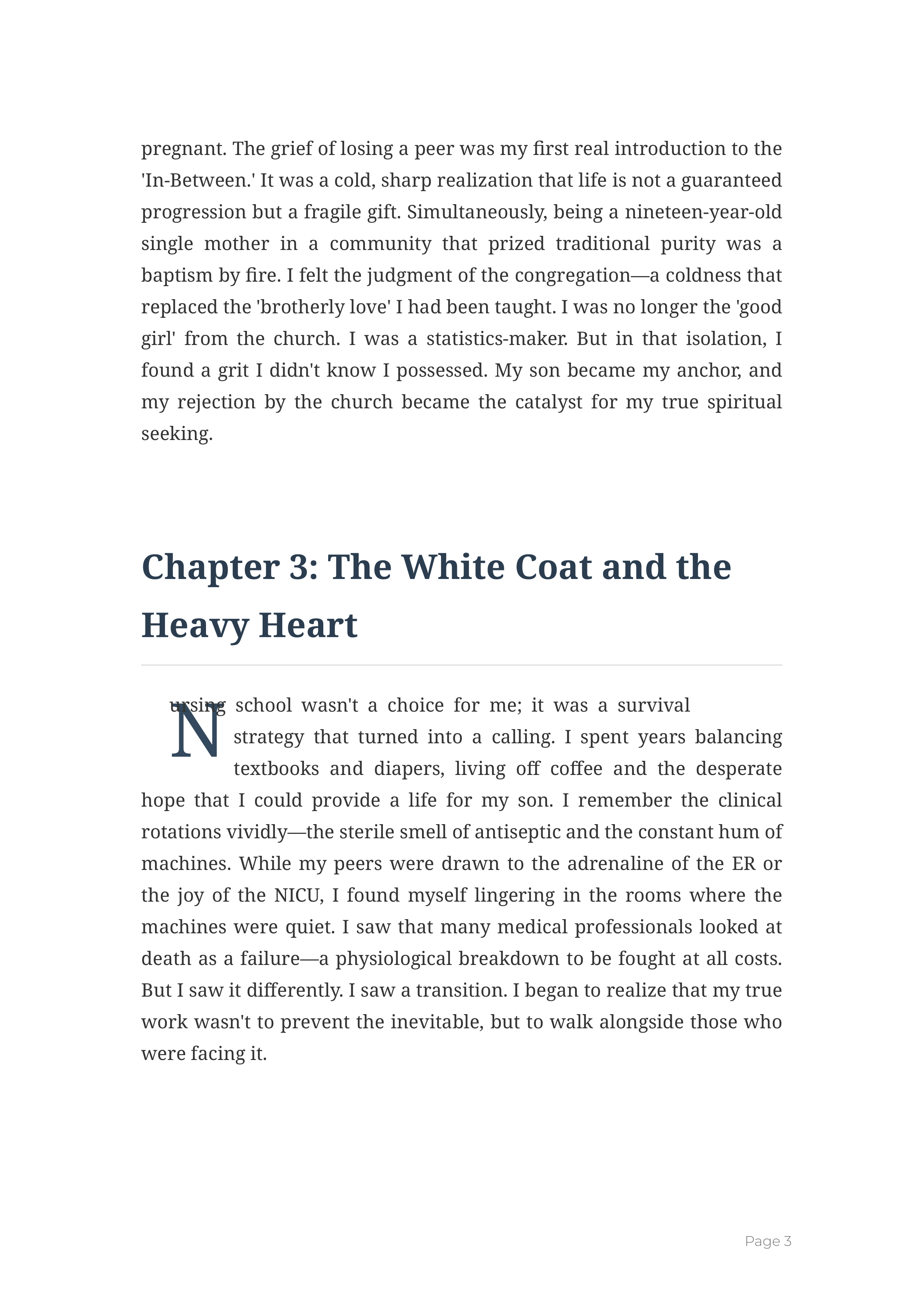 The In Between by Hadley Vlahos Hospice Nurse and Author Autobiography — page 3