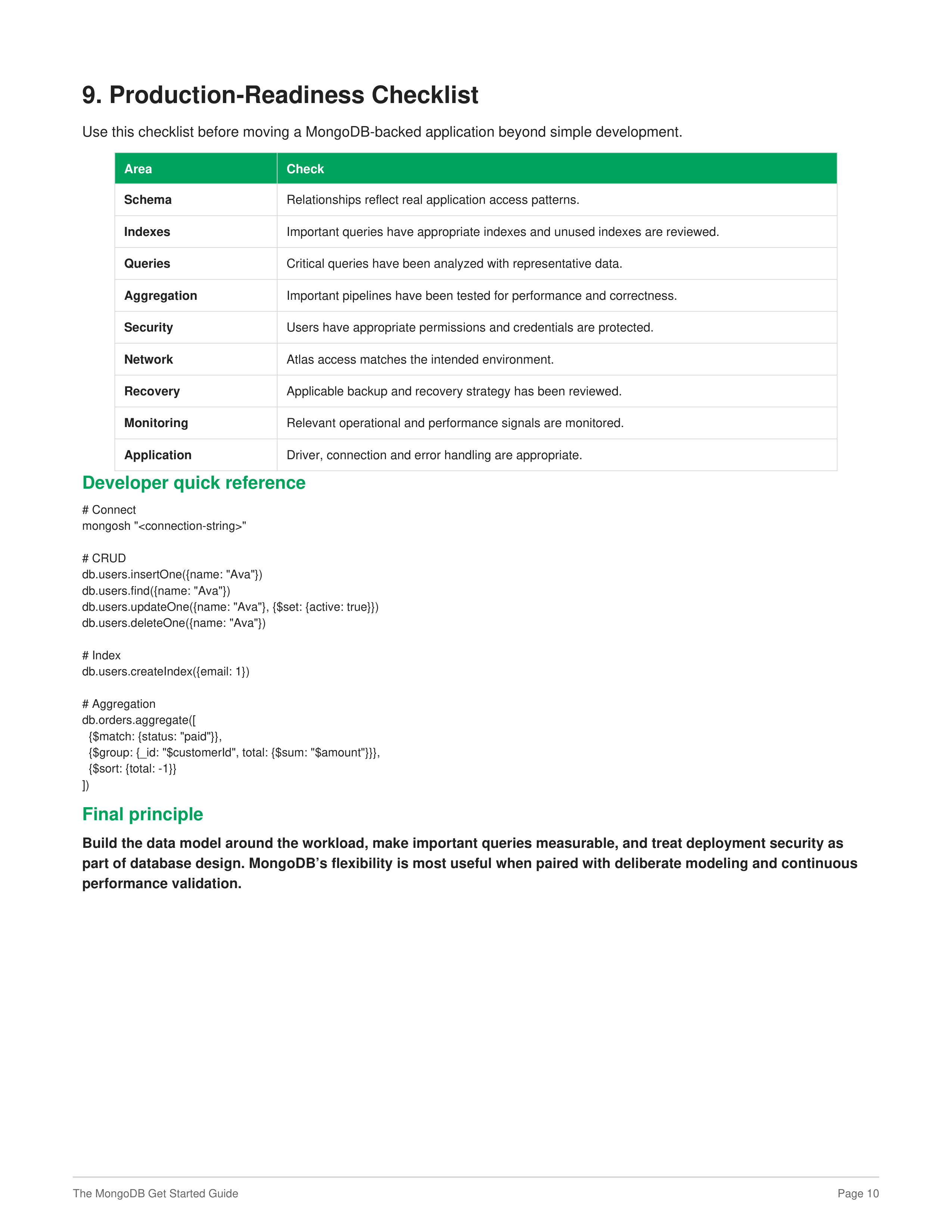 The MongoDB Get Started Guide — page 10