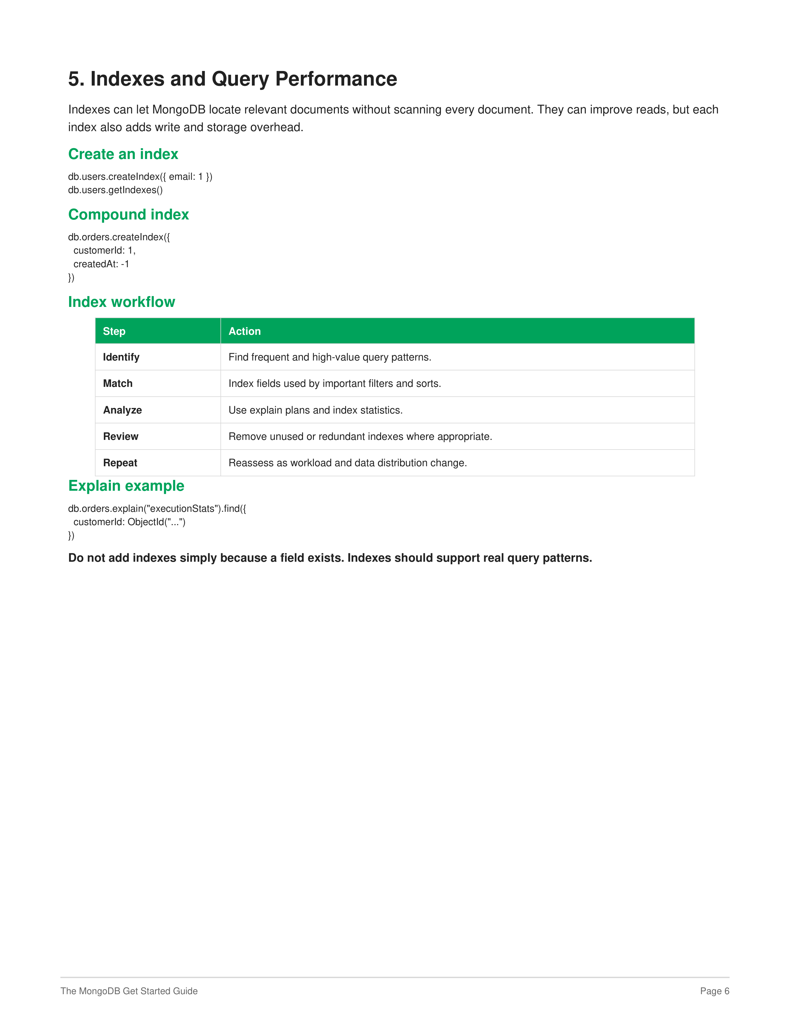 The MongoDB Get Started Guide — page 6