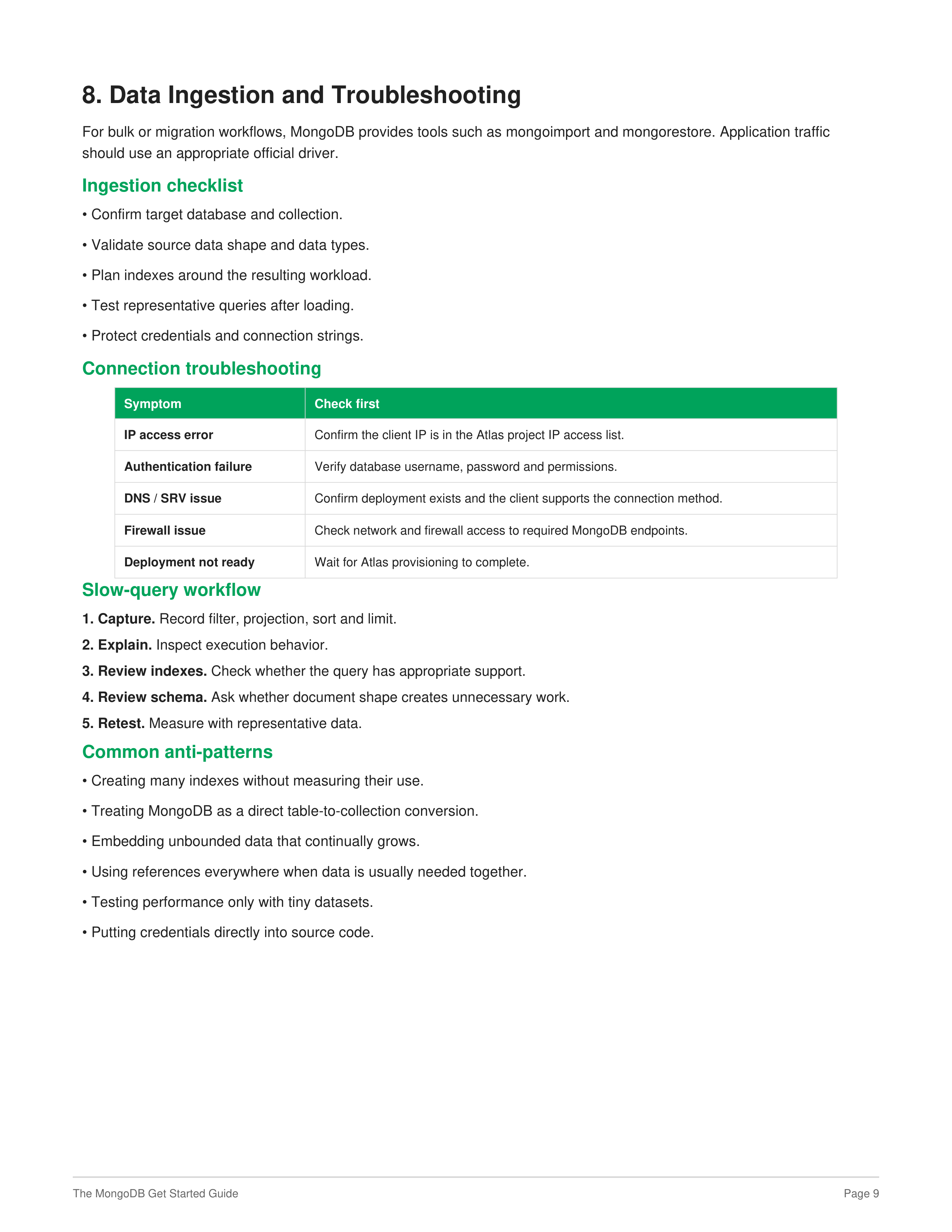 The MongoDB Get Started Guide — page 9