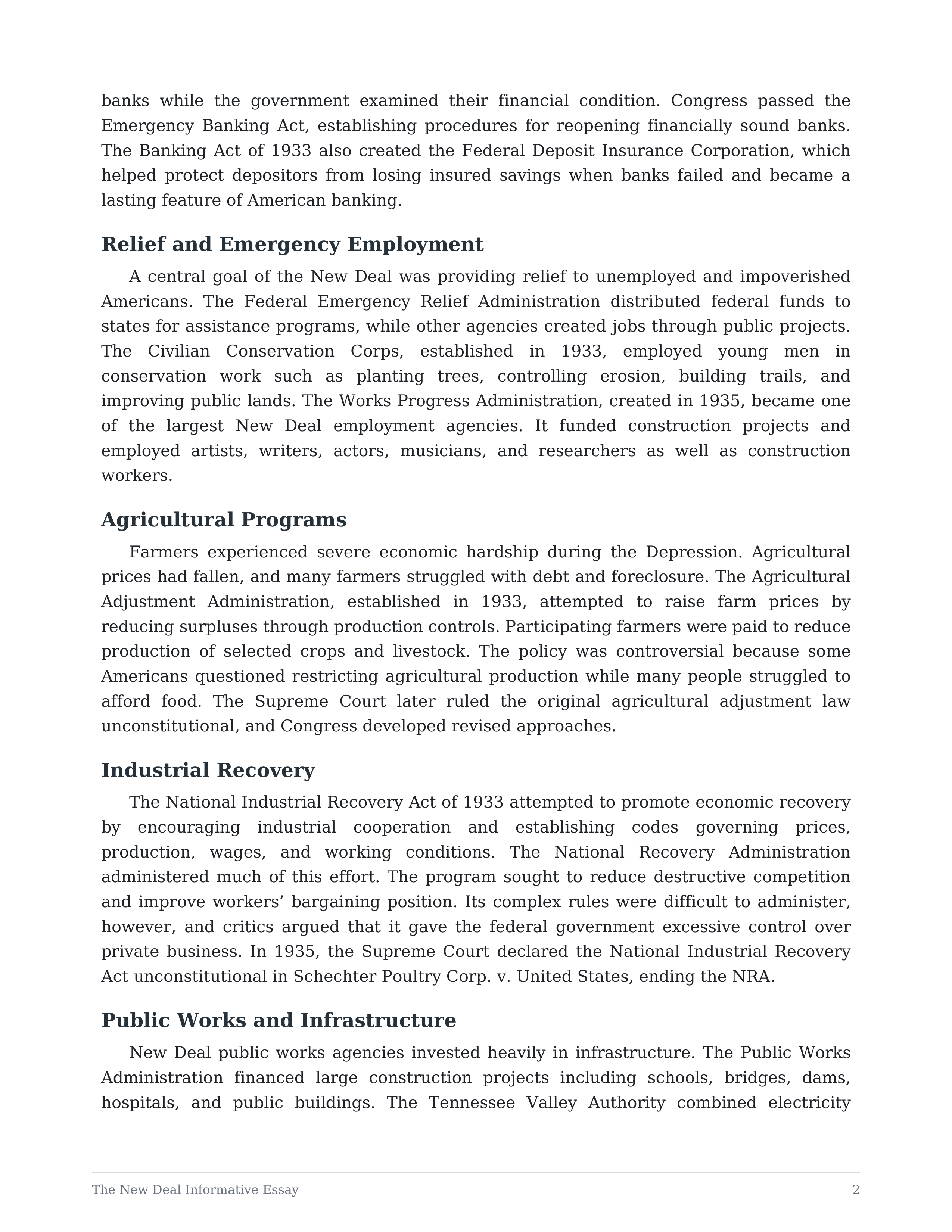 The New Deal Informative Essay — page 2