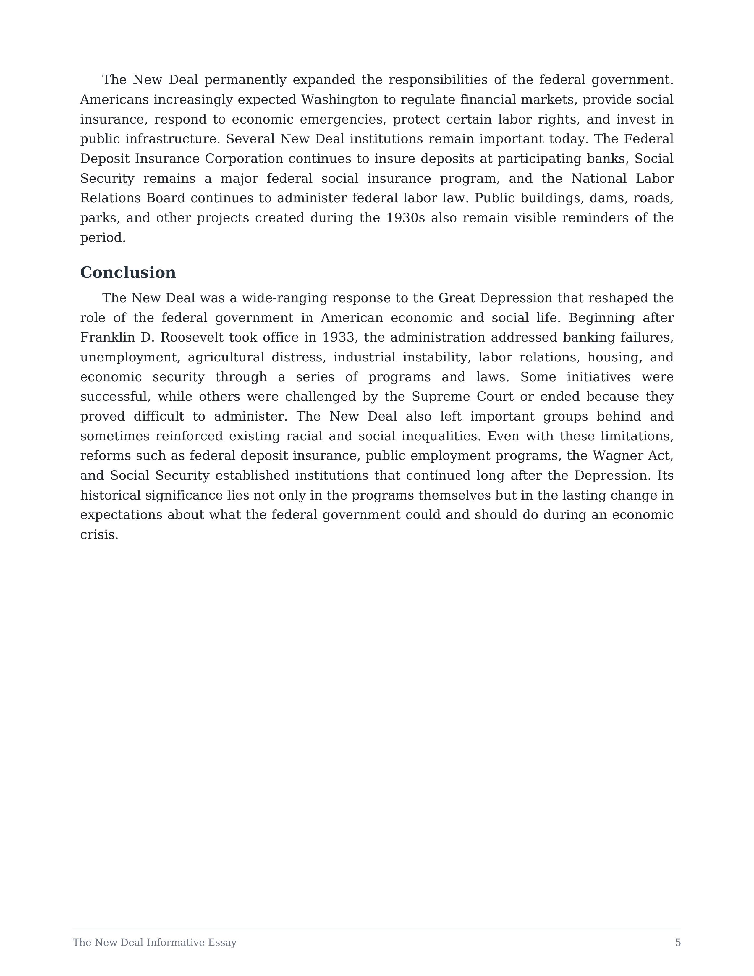 The New Deal Informative Essay — page 5