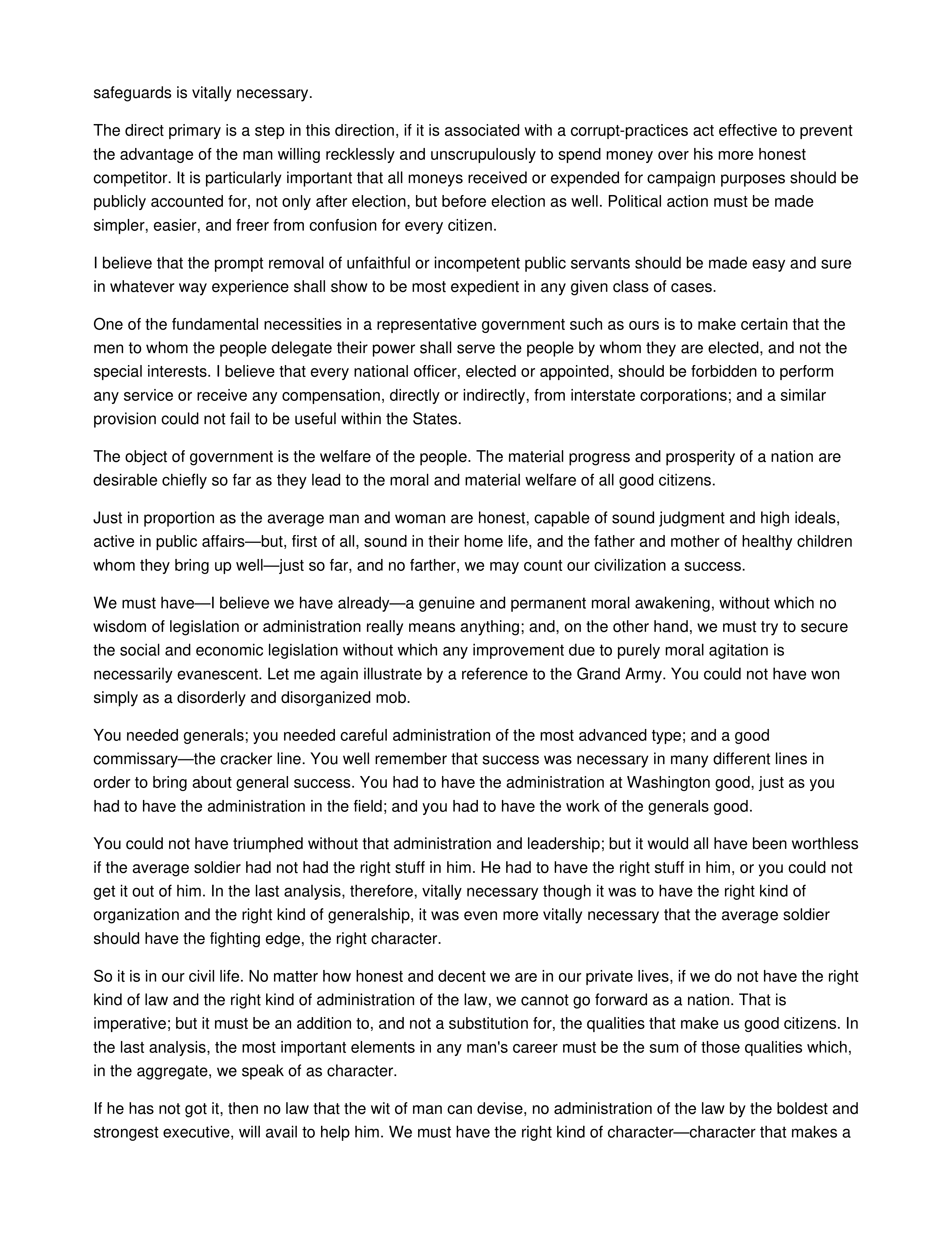 The New Nationalism Persuasive Speech — page 10