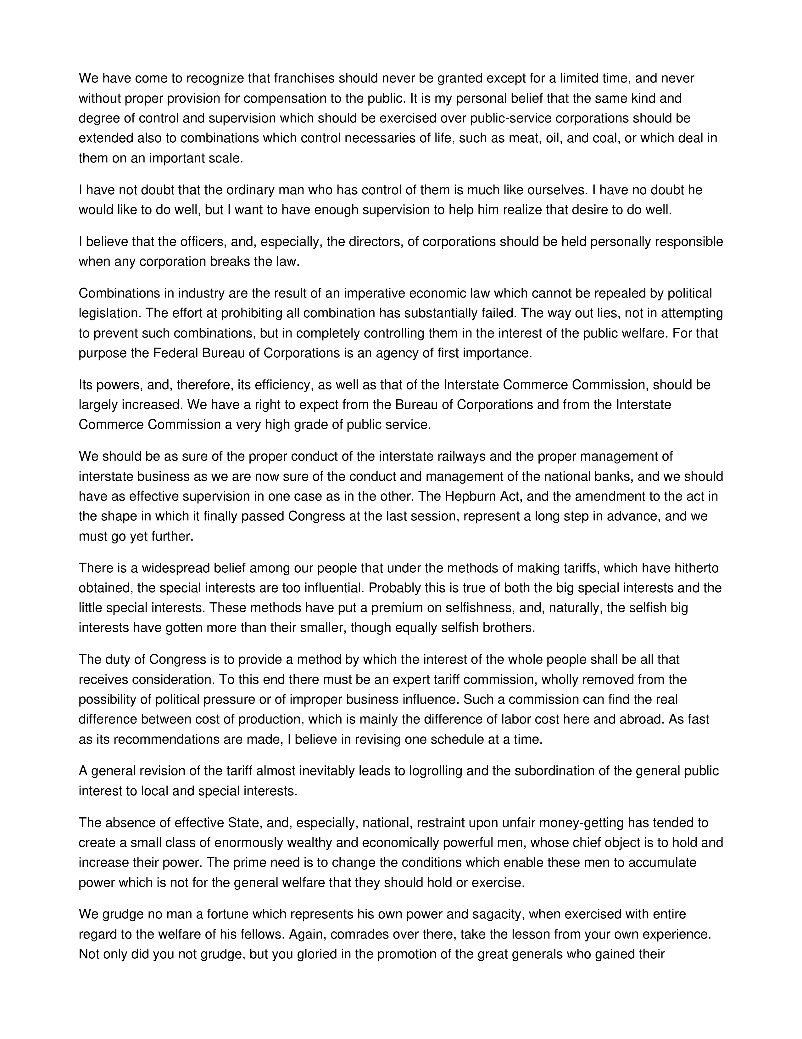 The New Nationalism Persuasive Speech — page 5