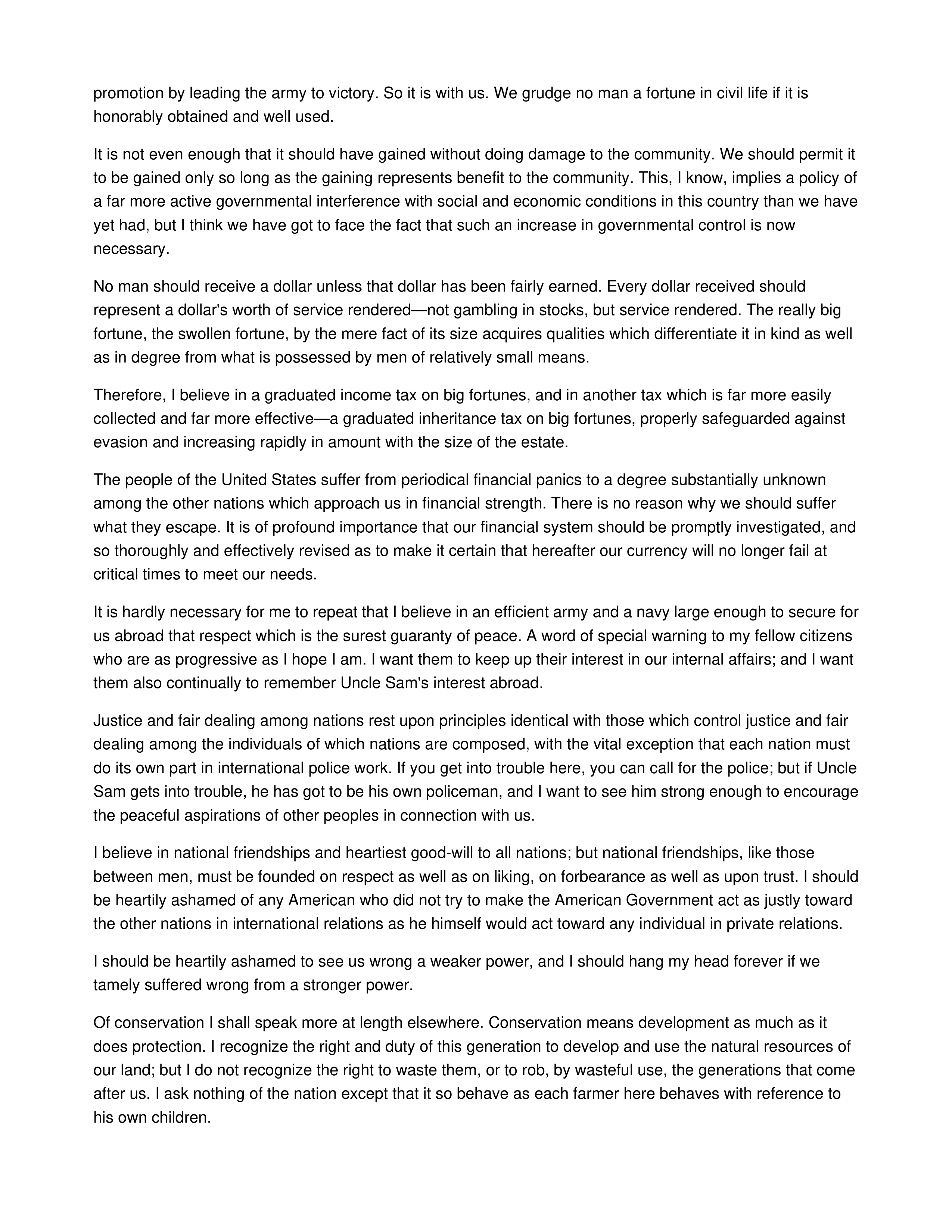 The New Nationalism Persuasive Speech — page 6