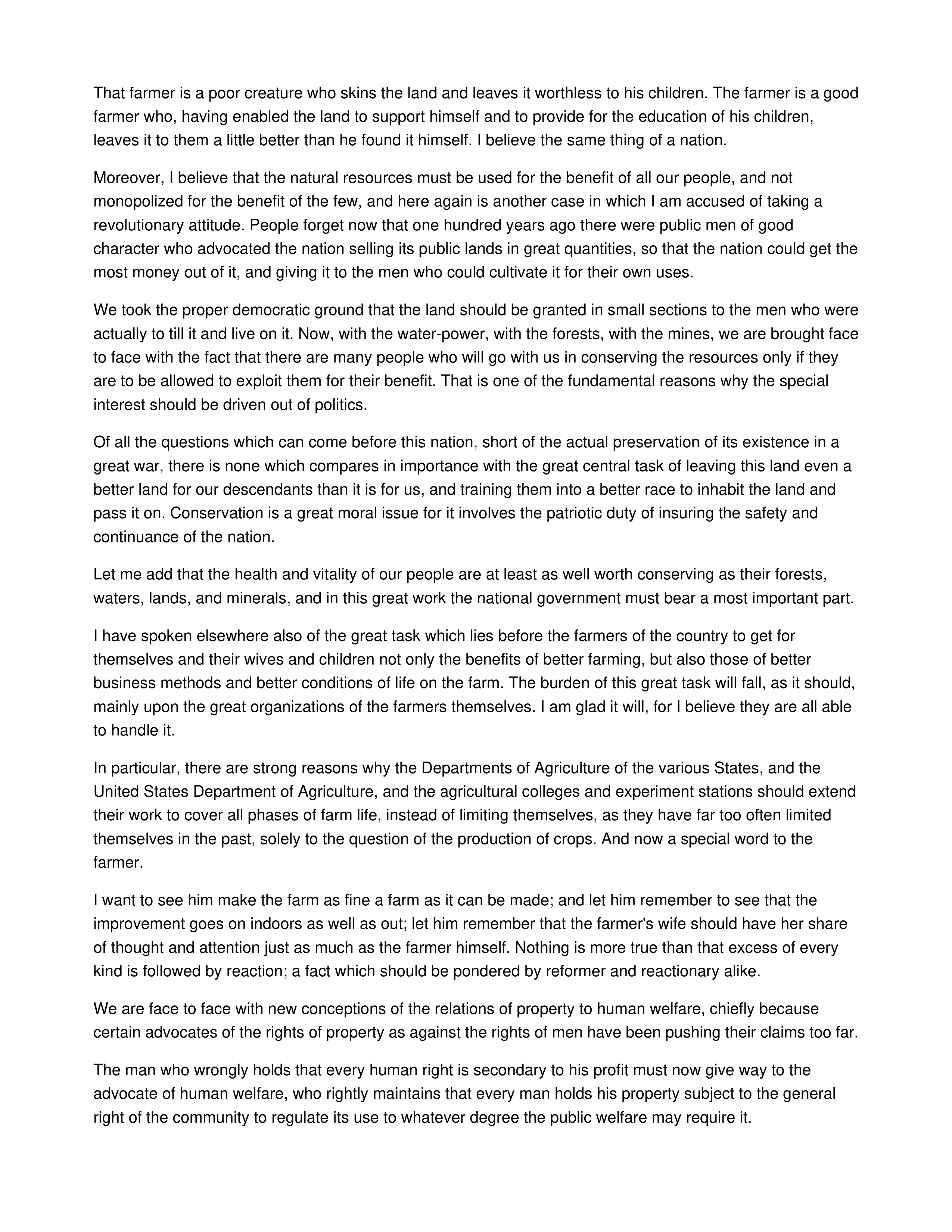 The New Nationalism Persuasive Speech — page 7