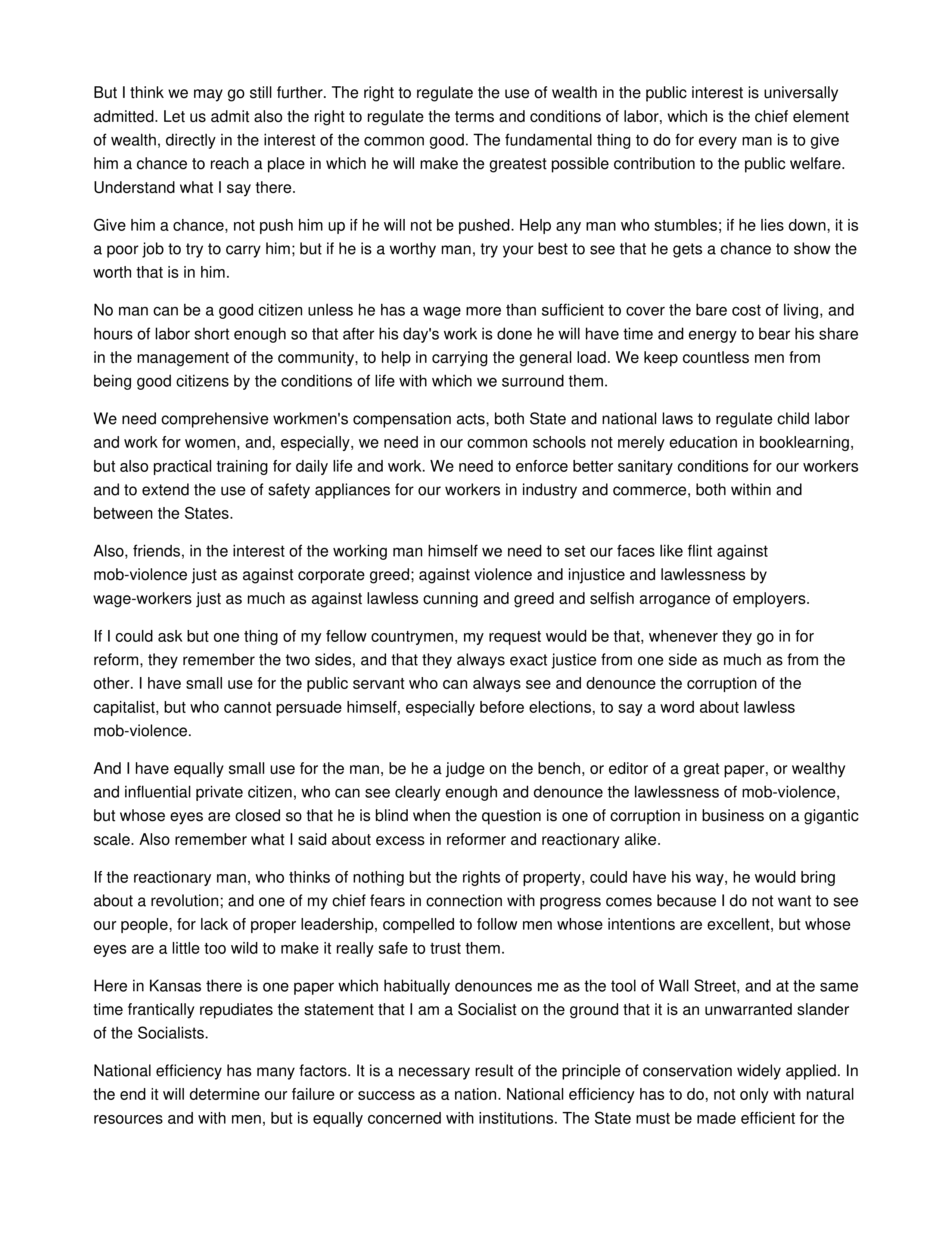 The New Nationalism Persuasive Speech — page 8