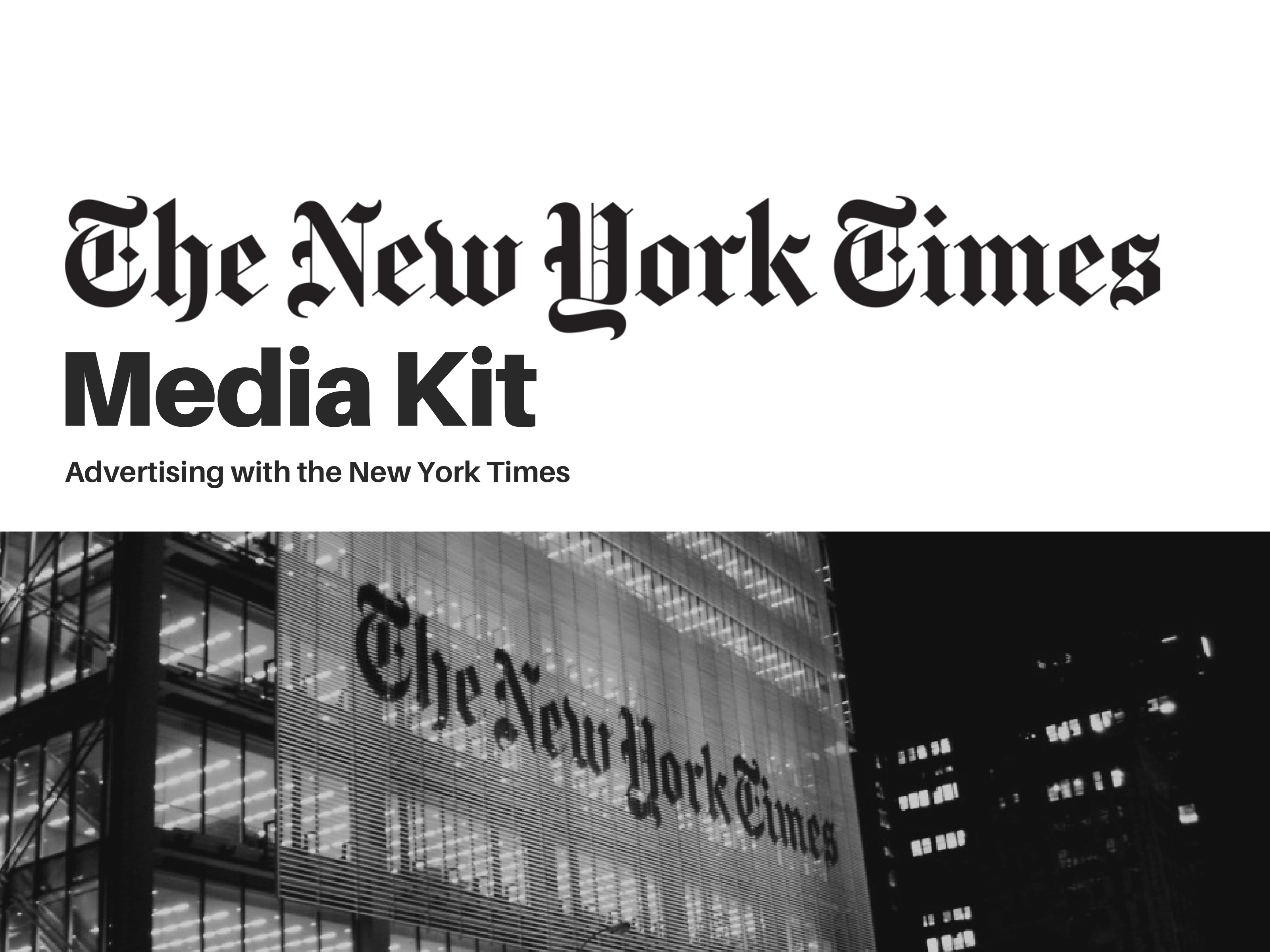 The New York Times Media Kit — page 1