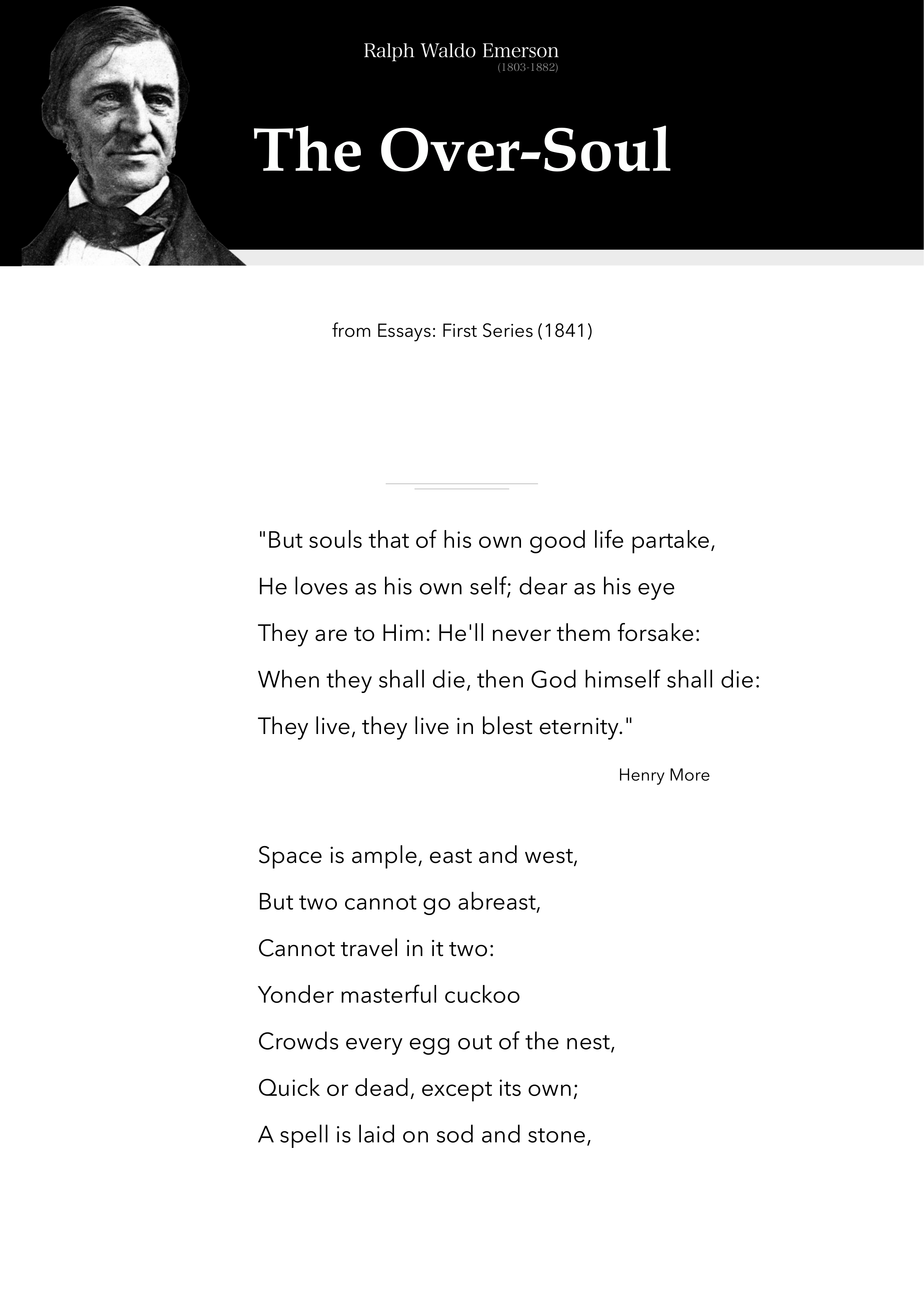 The Over-Soul Essay — page 1