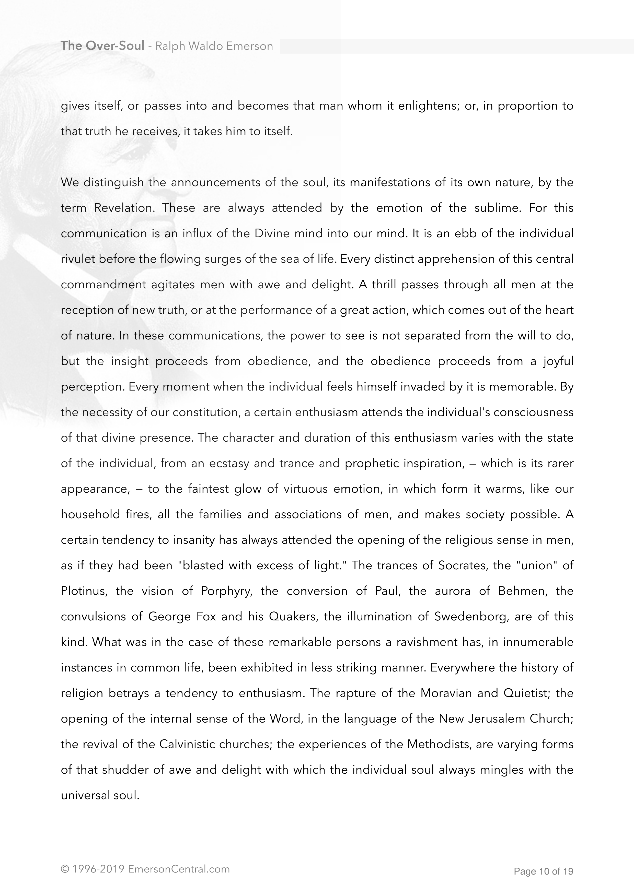 The Over-Soul Essay — page 10