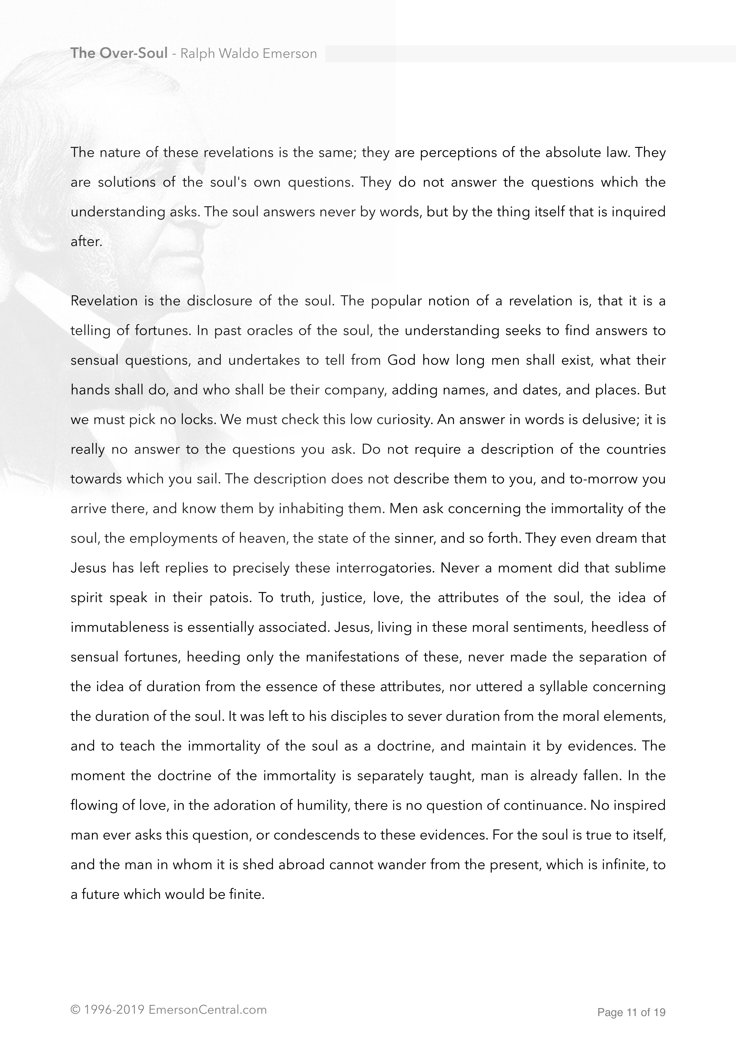The Over-Soul Essay — page 11