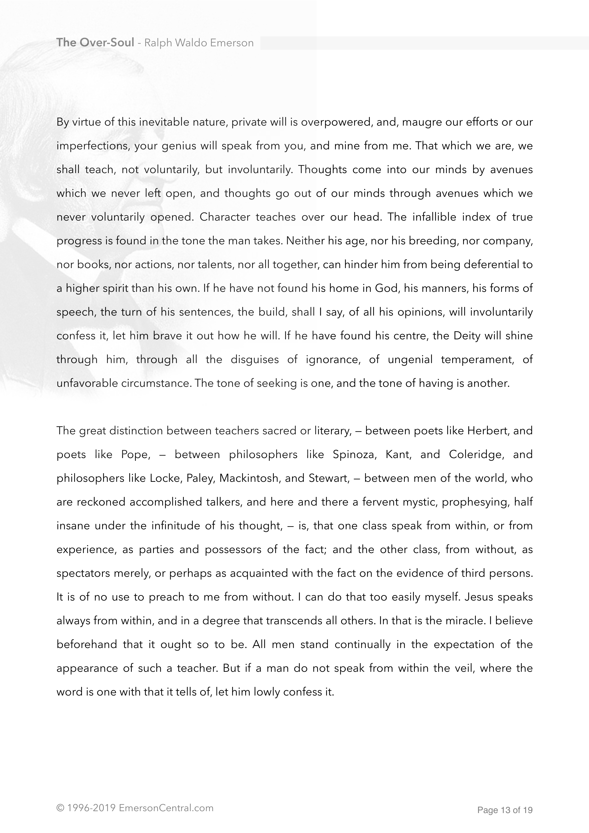 The Over-Soul Essay — page 13