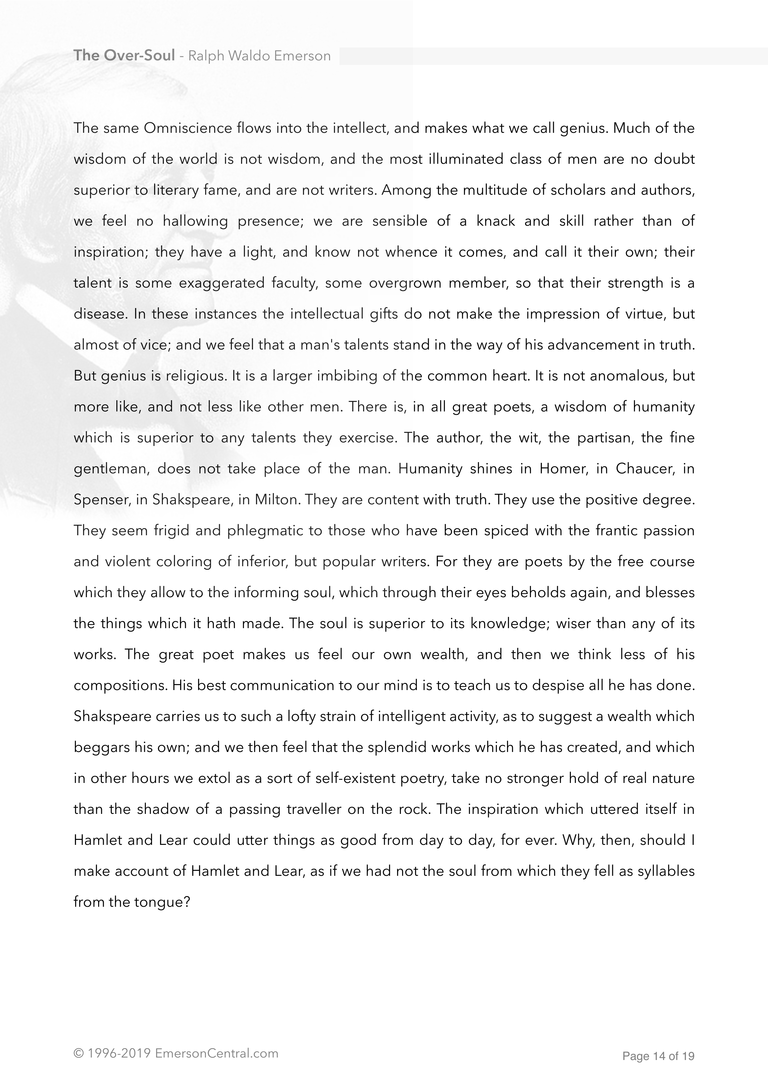 The Over-Soul Essay — page 14