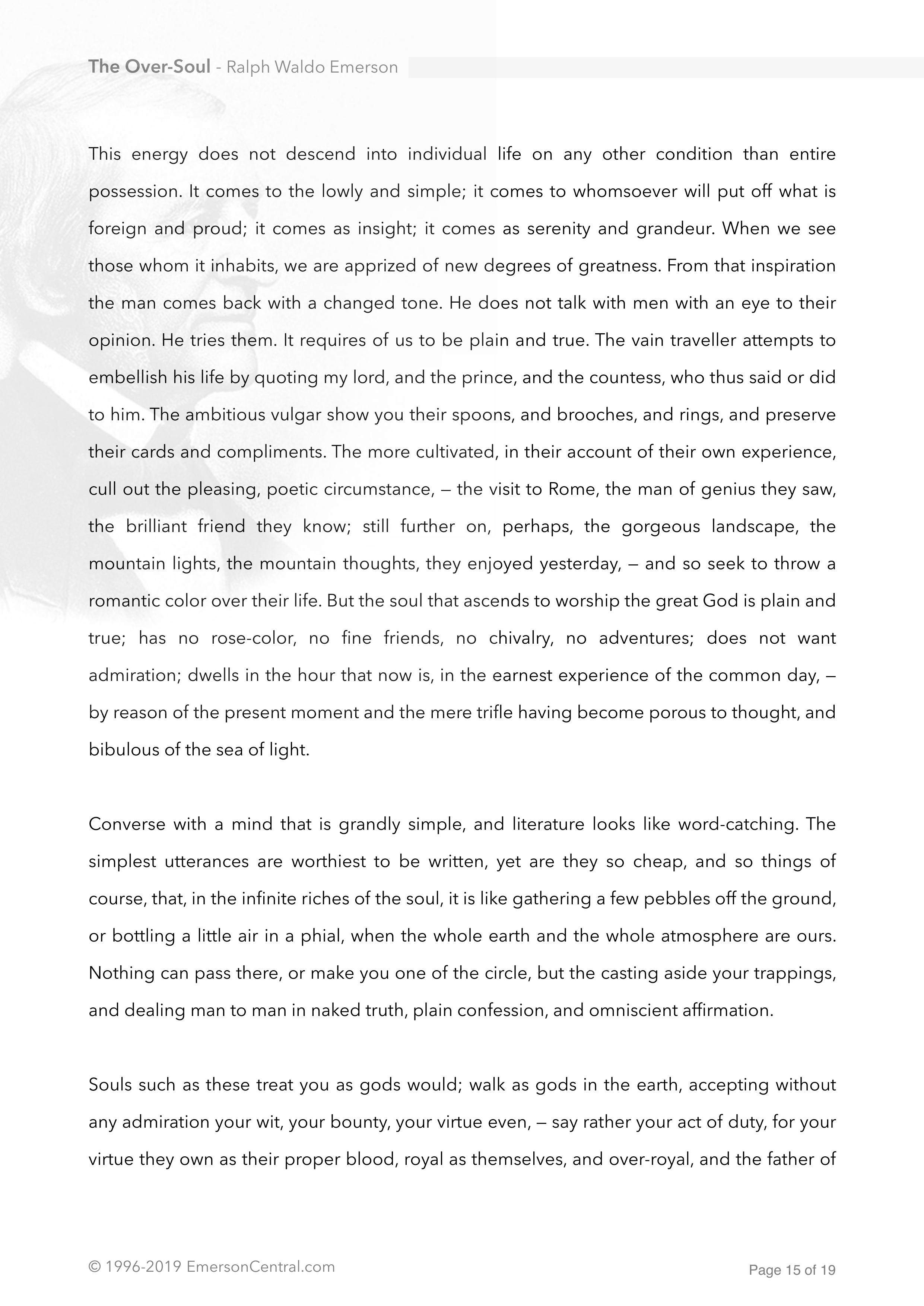 The Over-Soul Essay — page 15