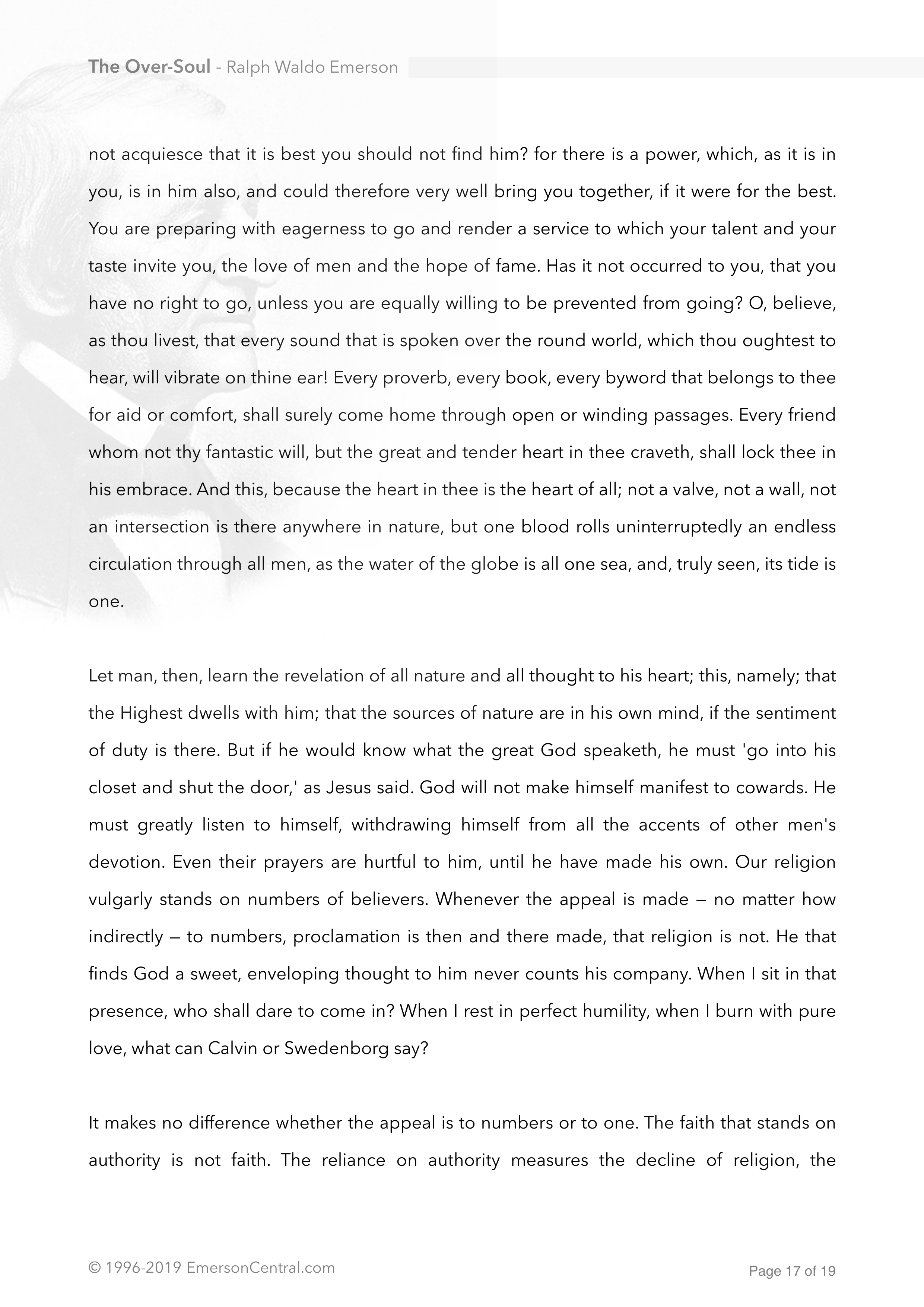 The Over-Soul Essay — page 17