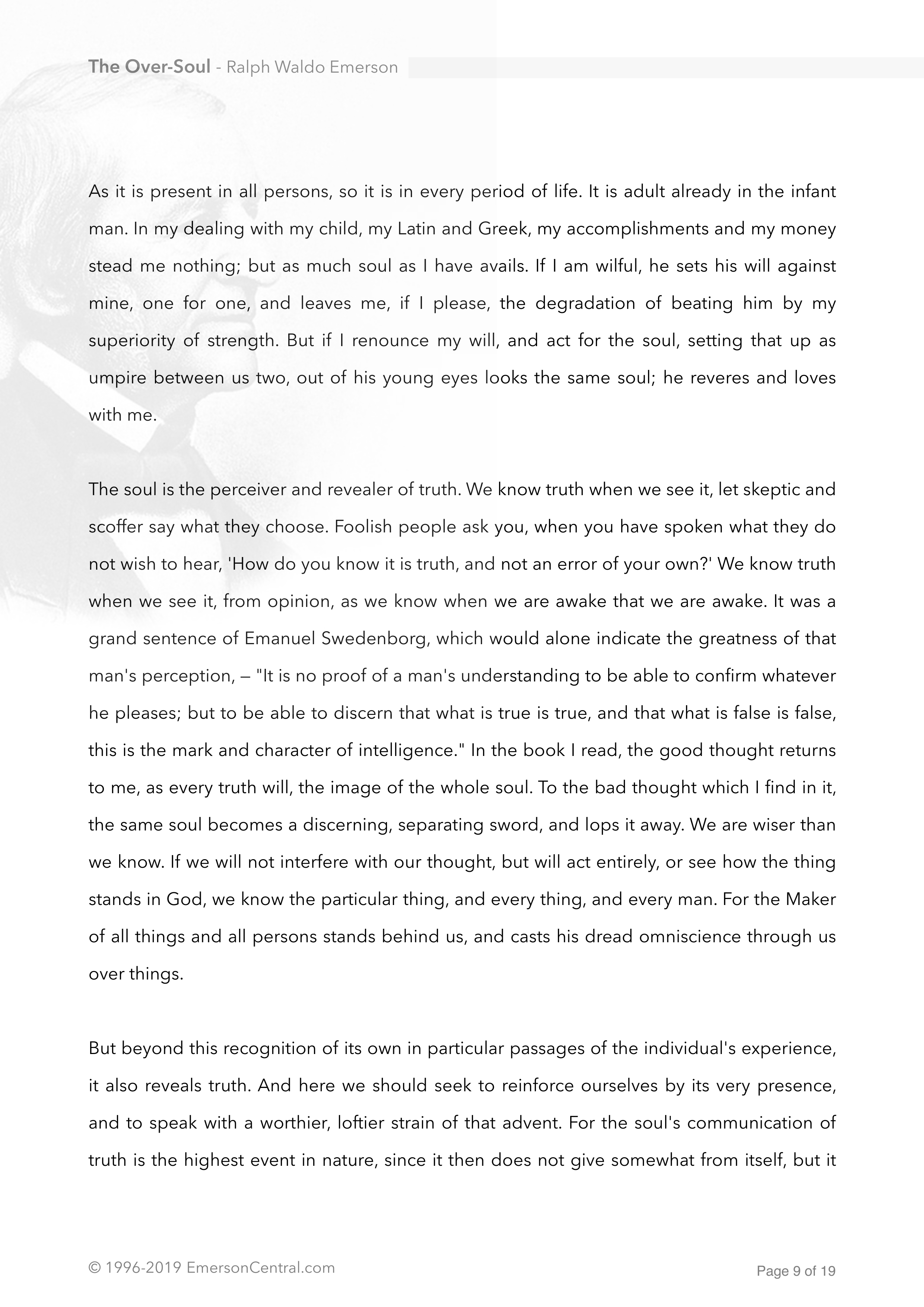 The Over-Soul Essay — page 9