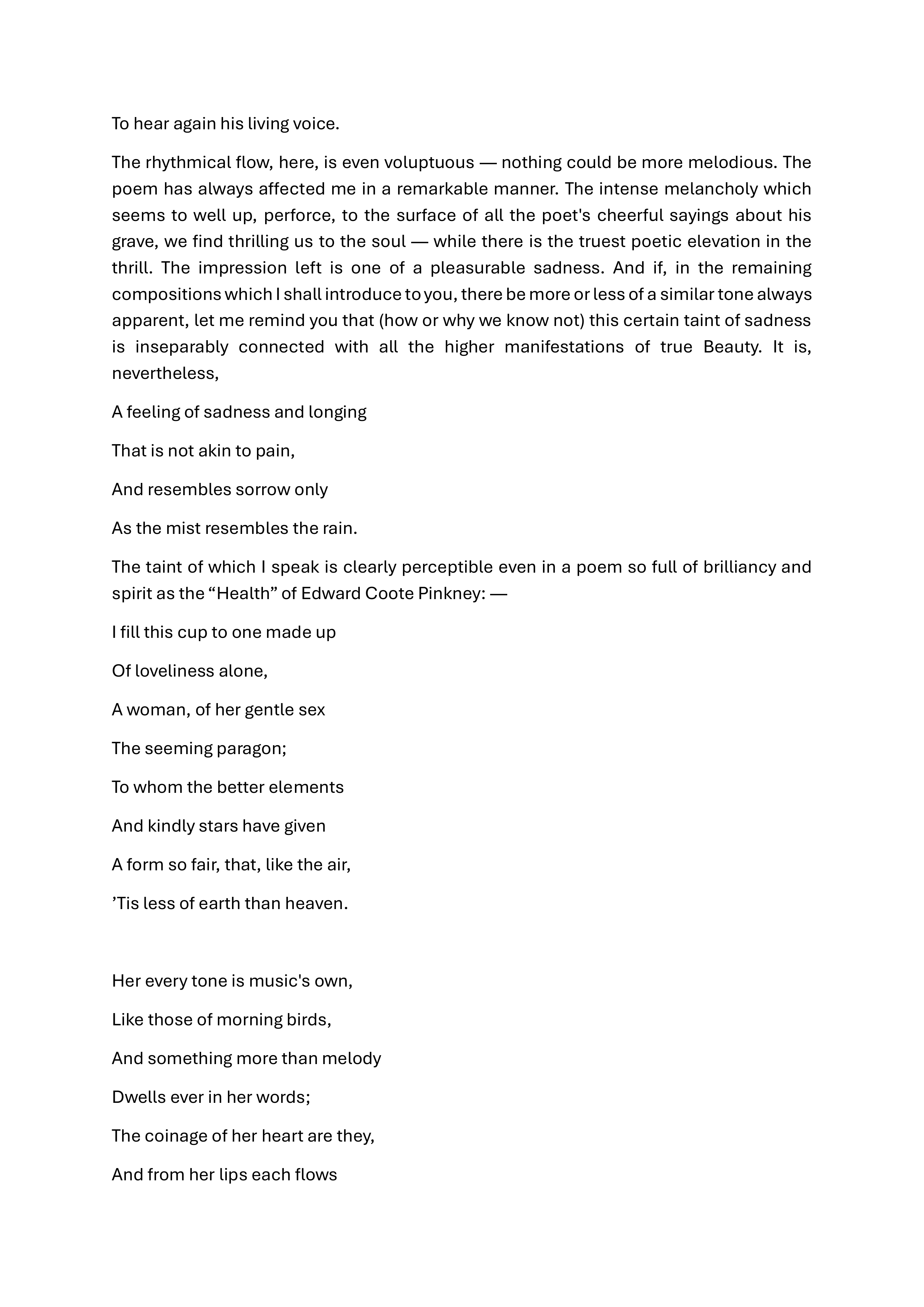 The Poetic Principle Essay — page 12