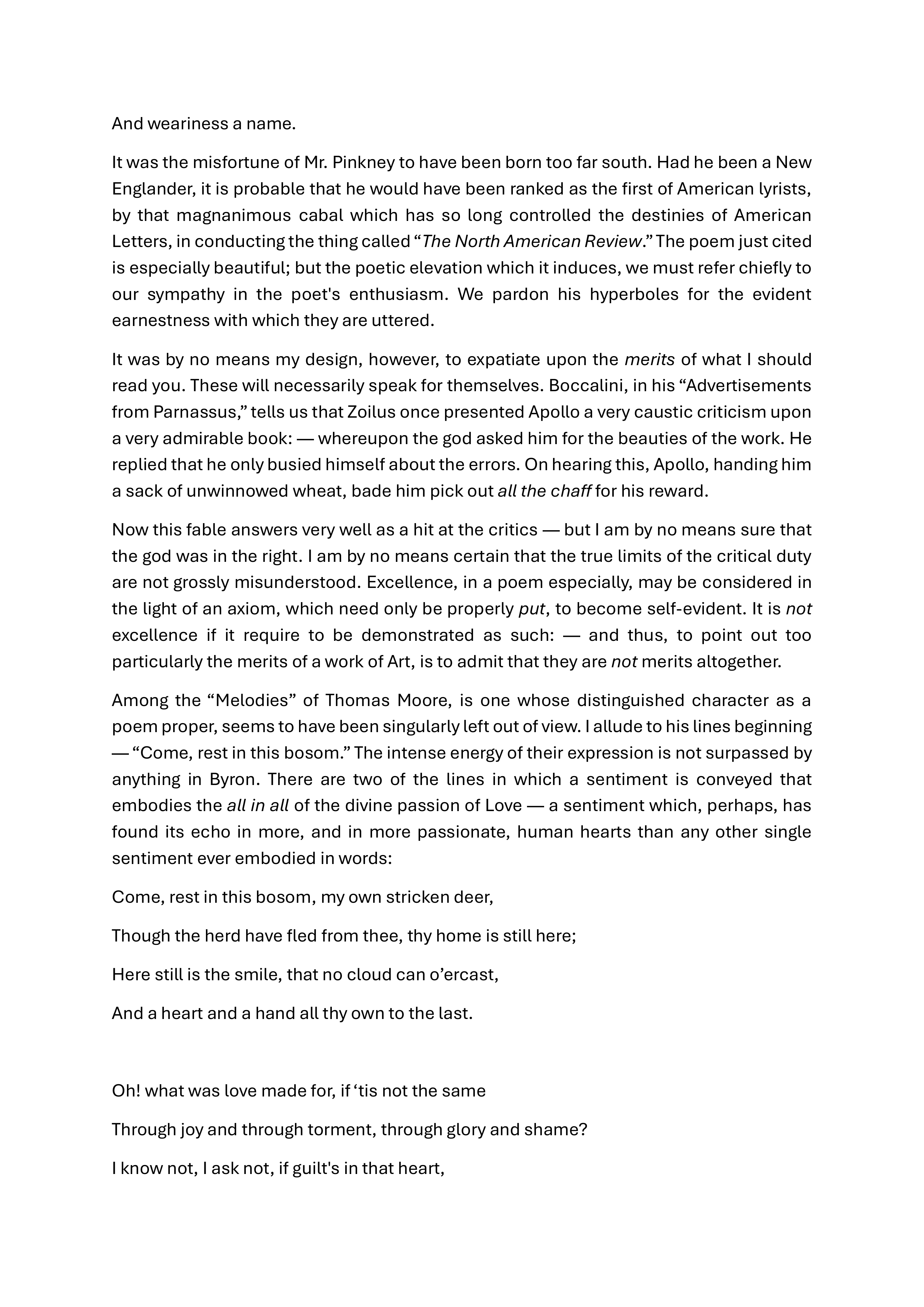 The Poetic Principle Essay — page 14
