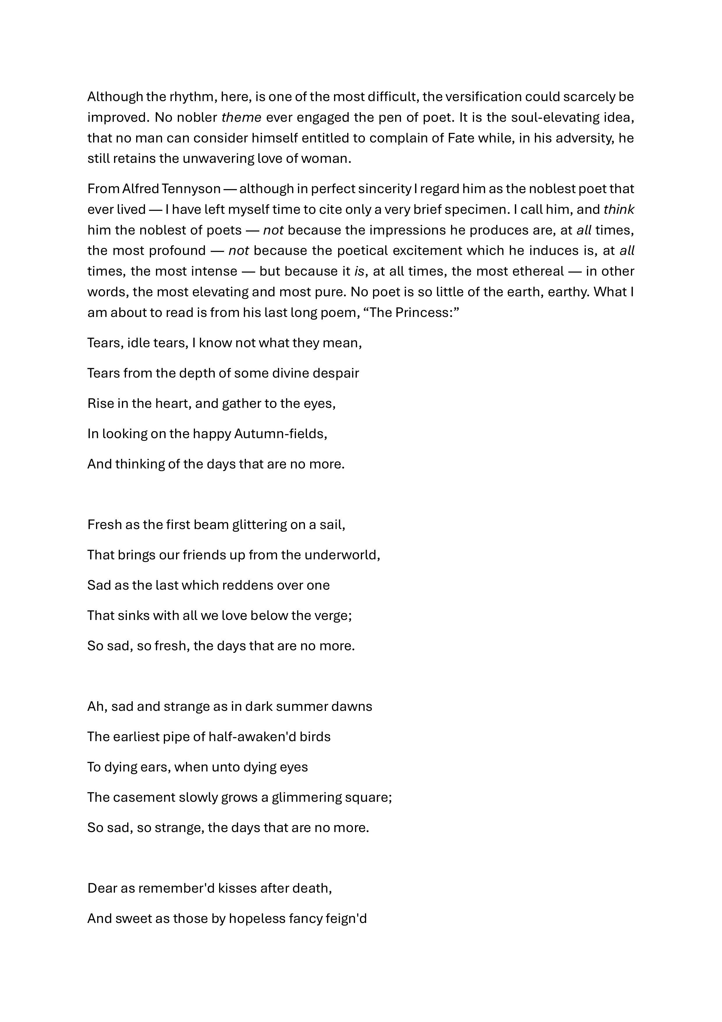 The Poetic Principle Essay — page 24
