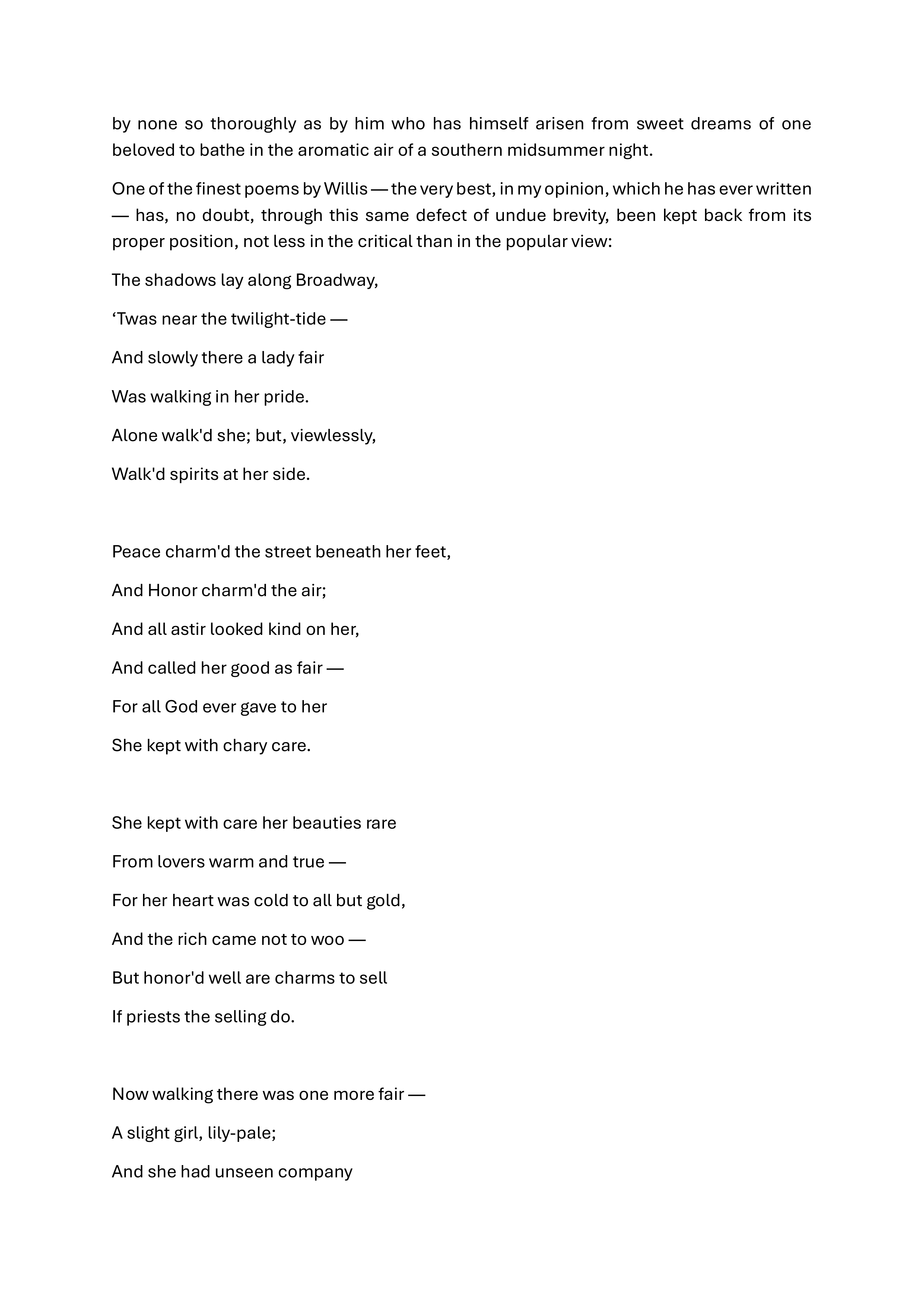 The Poetic Principle Essay — page 4