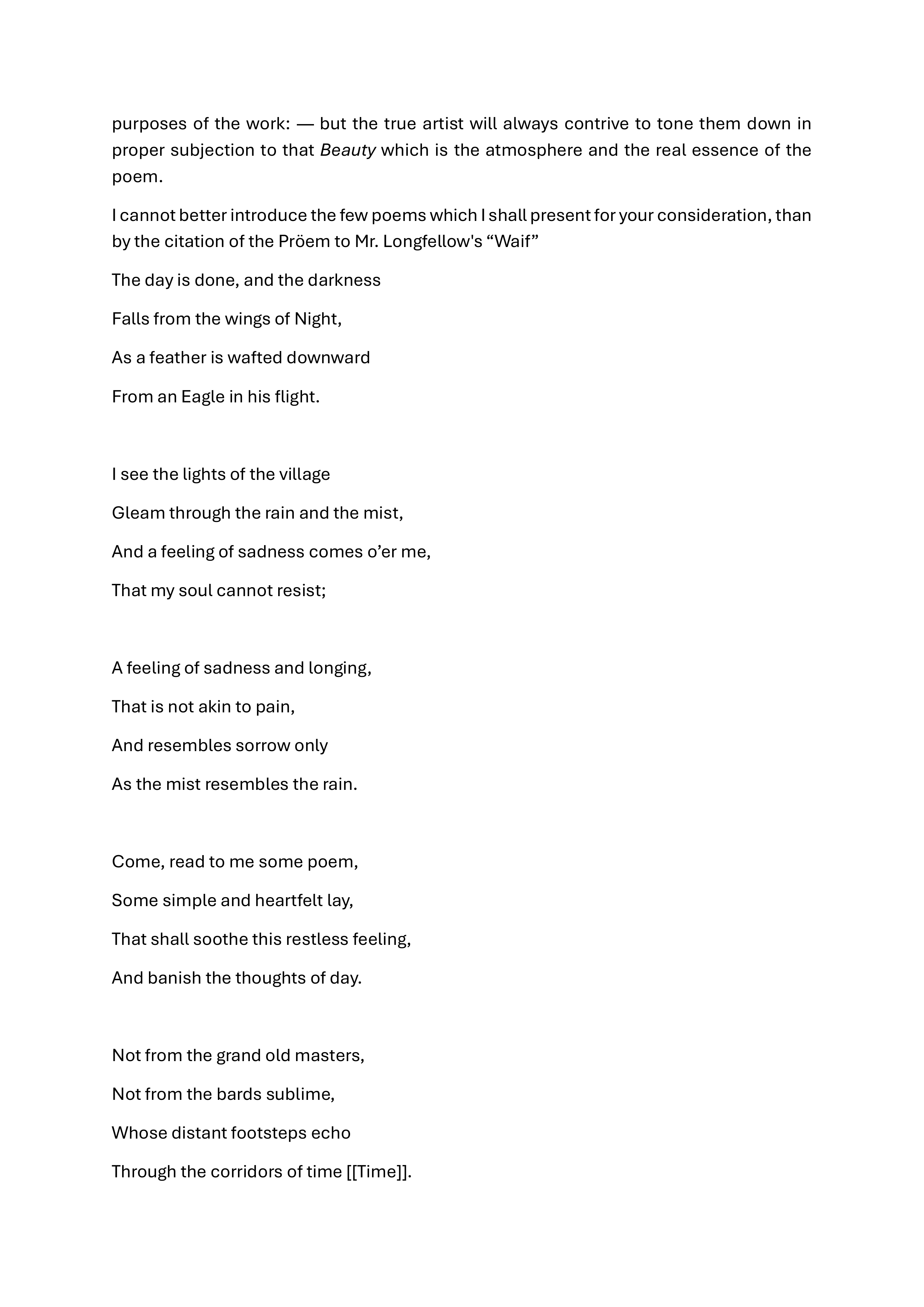 The Poetic Principle Essay — page 8