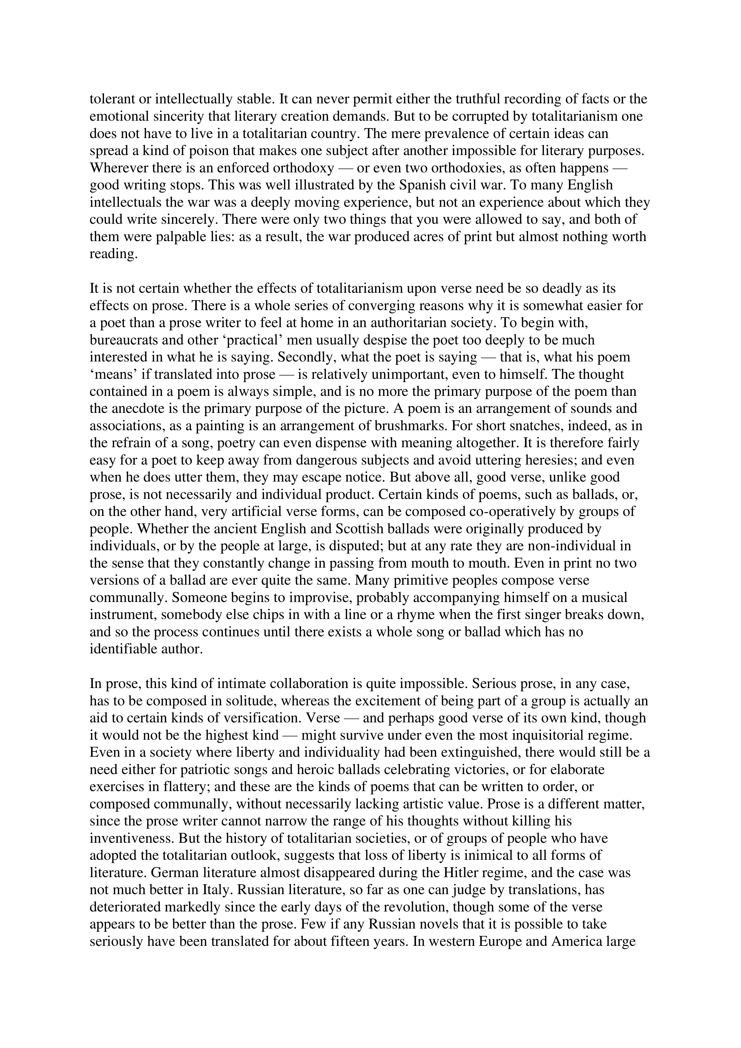 The Prevention of Literature Essay — page 6