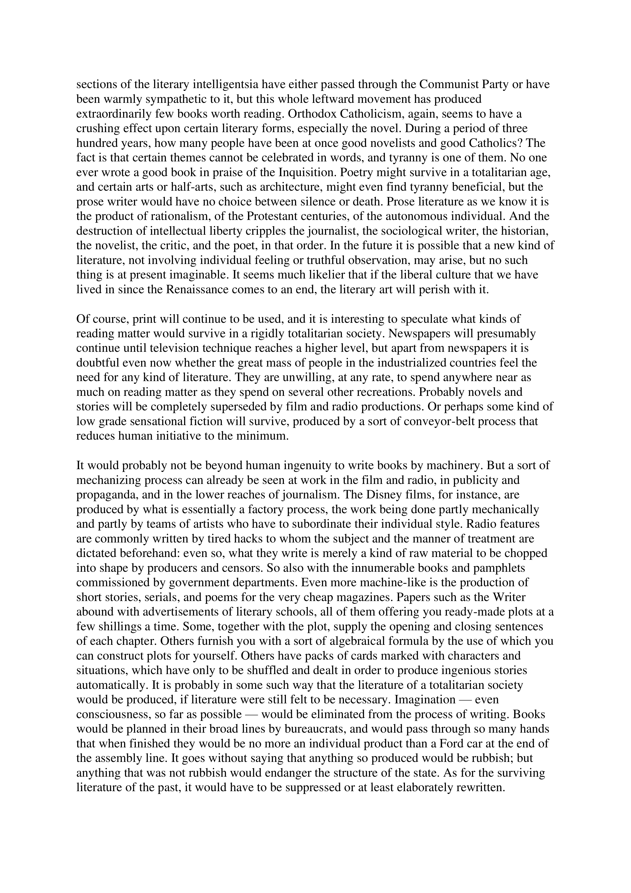 The Prevention of Literature Essay — page 7