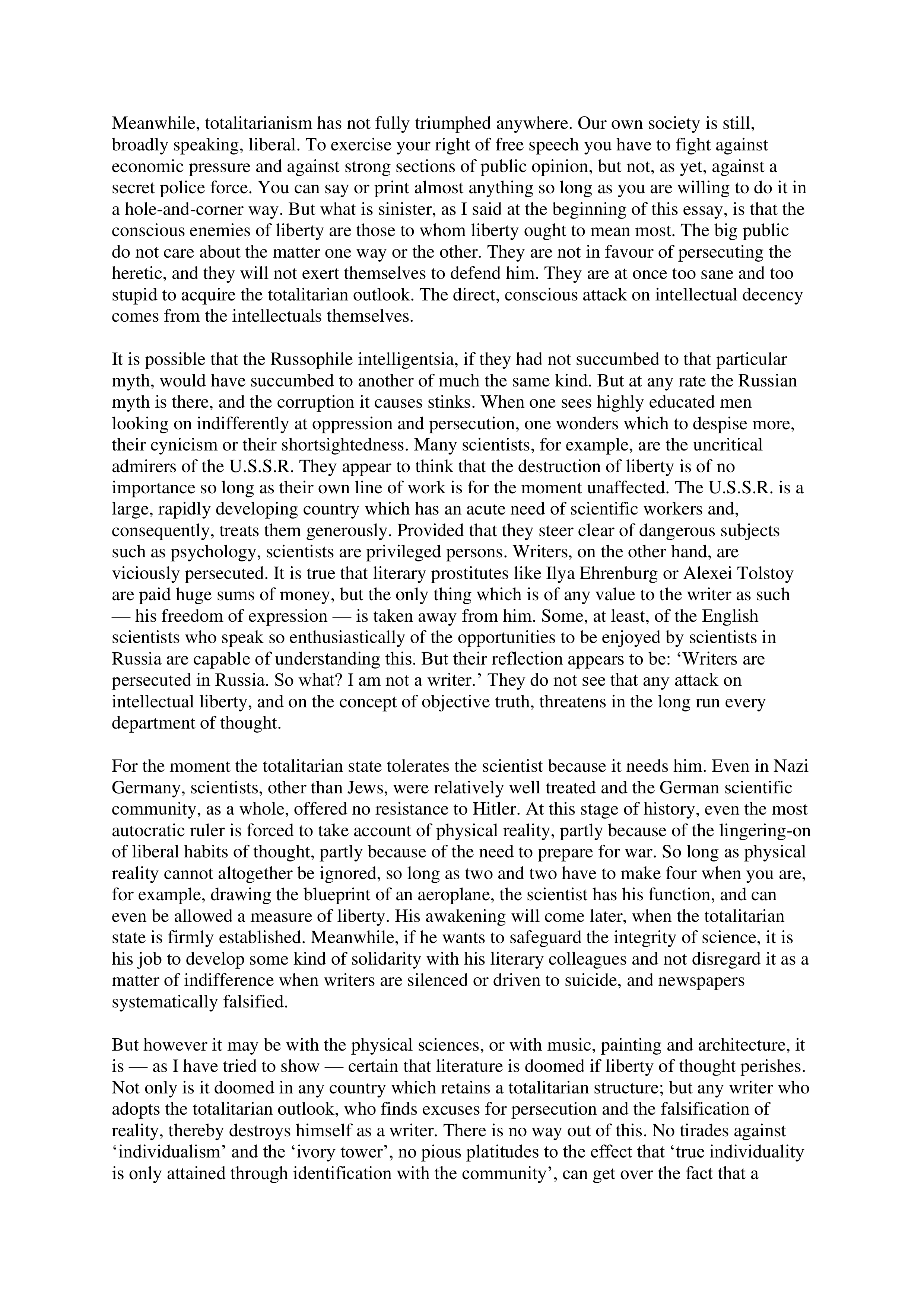 The Prevention of Literature Essay — page 8