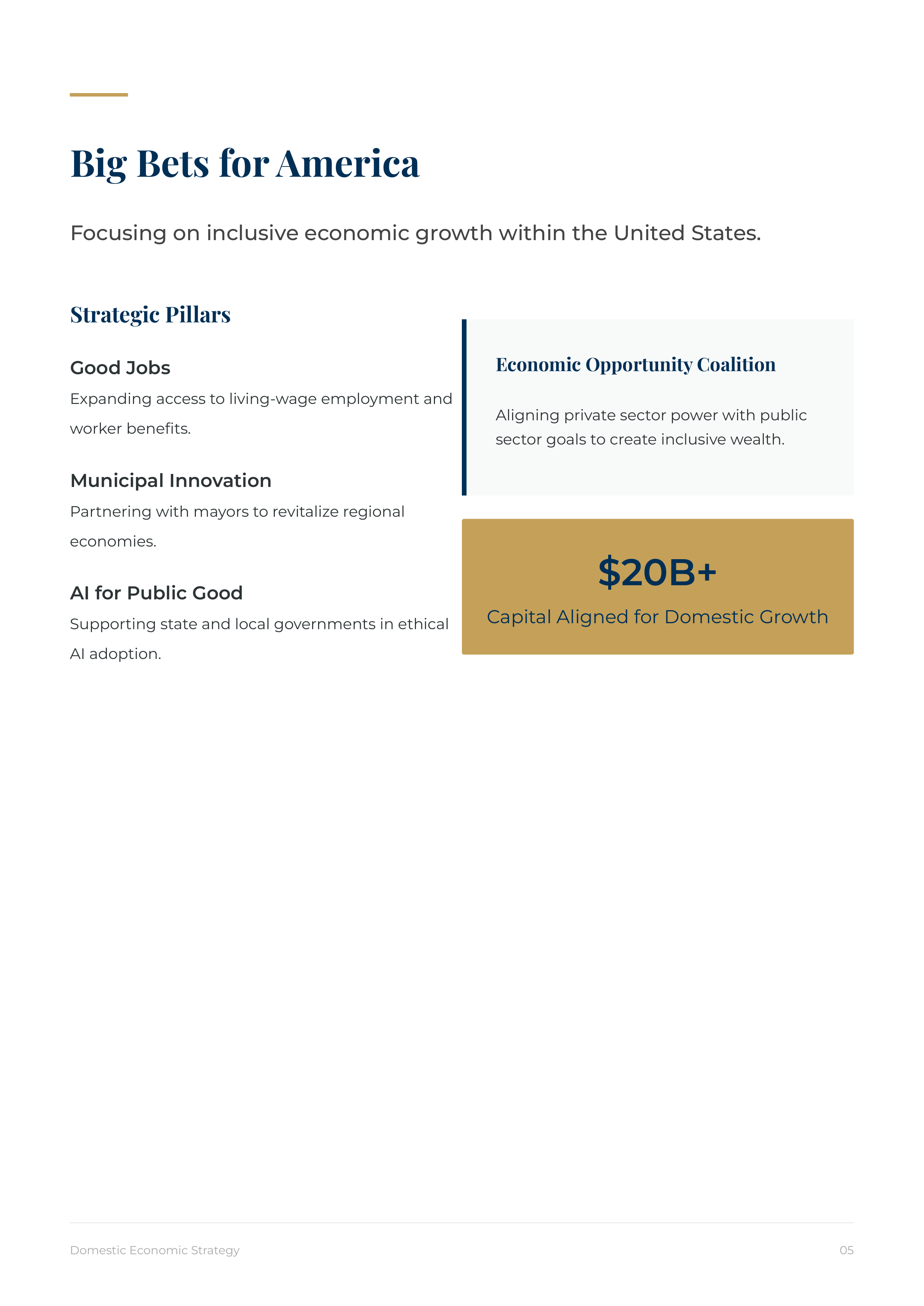 The Rockefeller Foundation Big Bets, Real Results Portfolio — page 6
