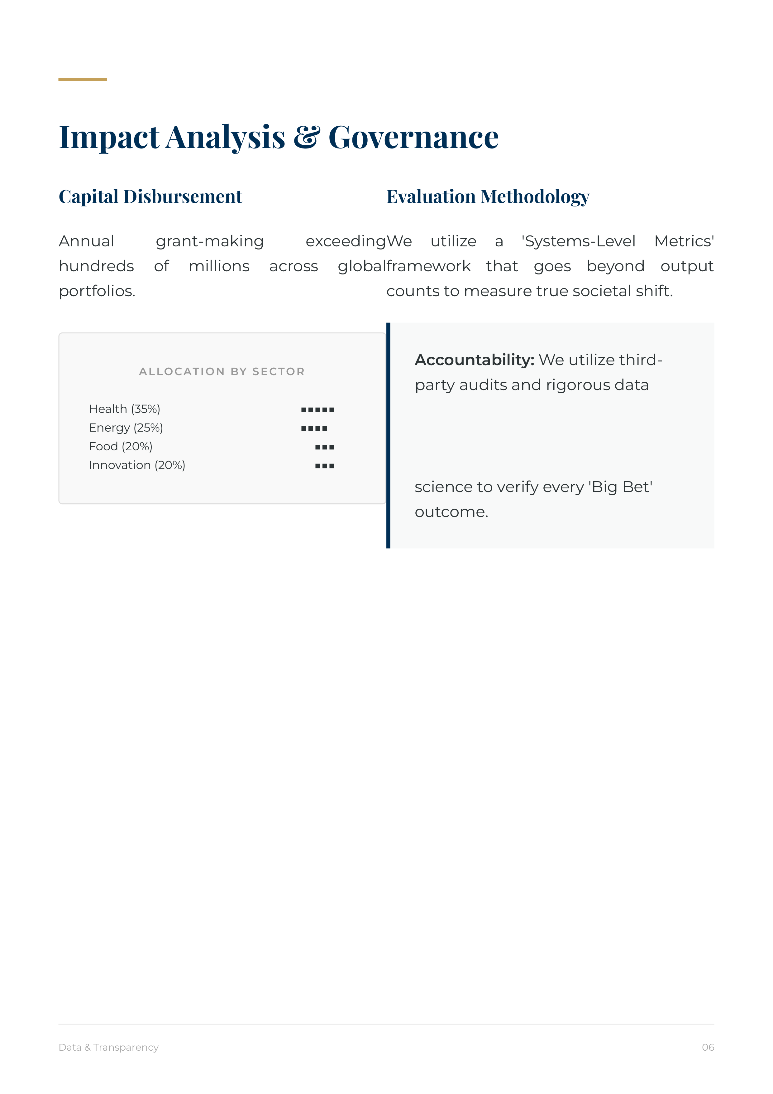 The Rockefeller Foundation Big Bets, Real Results Portfolio — page 7