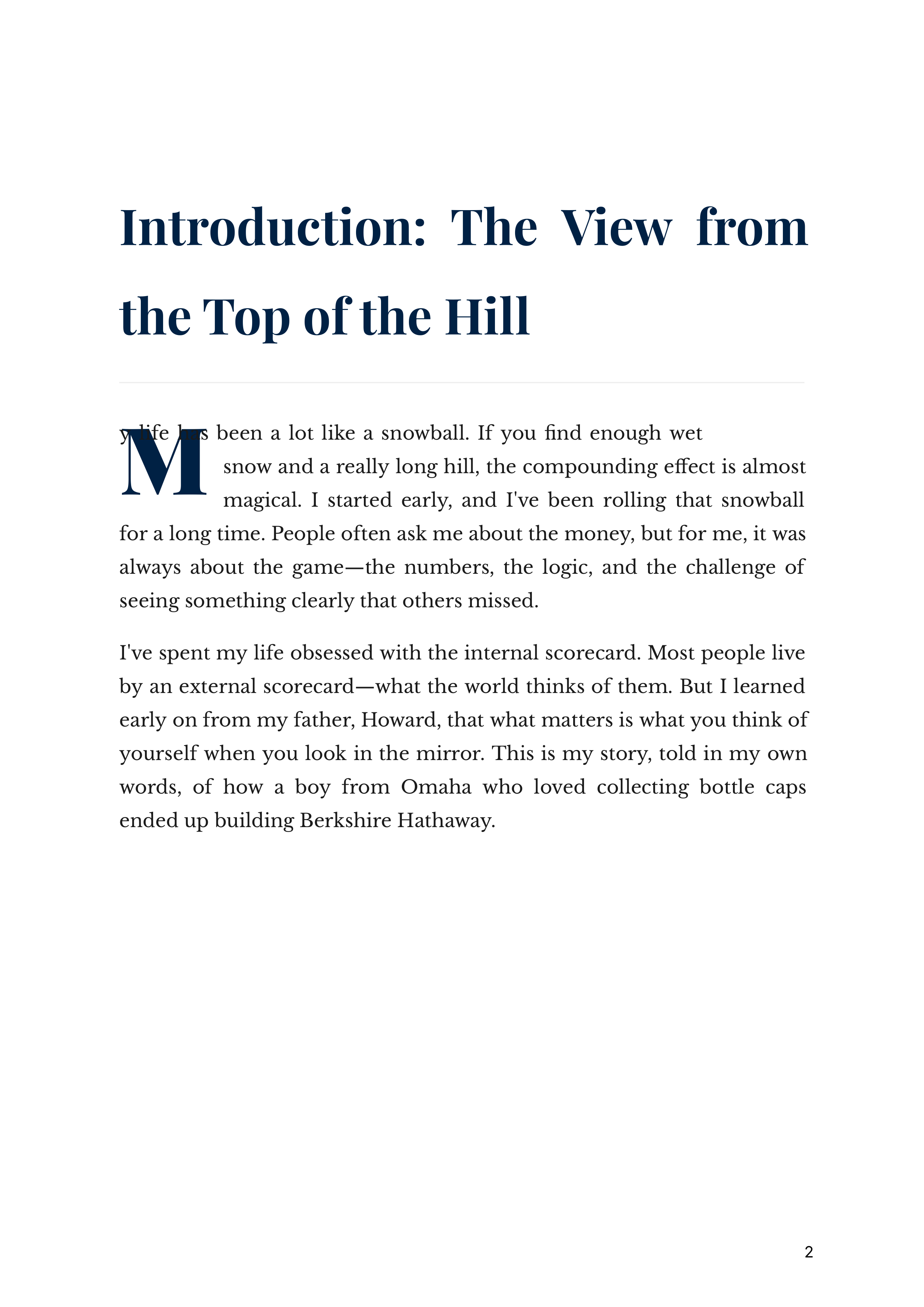 The Snowball by Warren Buffett Berkshire Hathaway CEO Autobiography — page 2