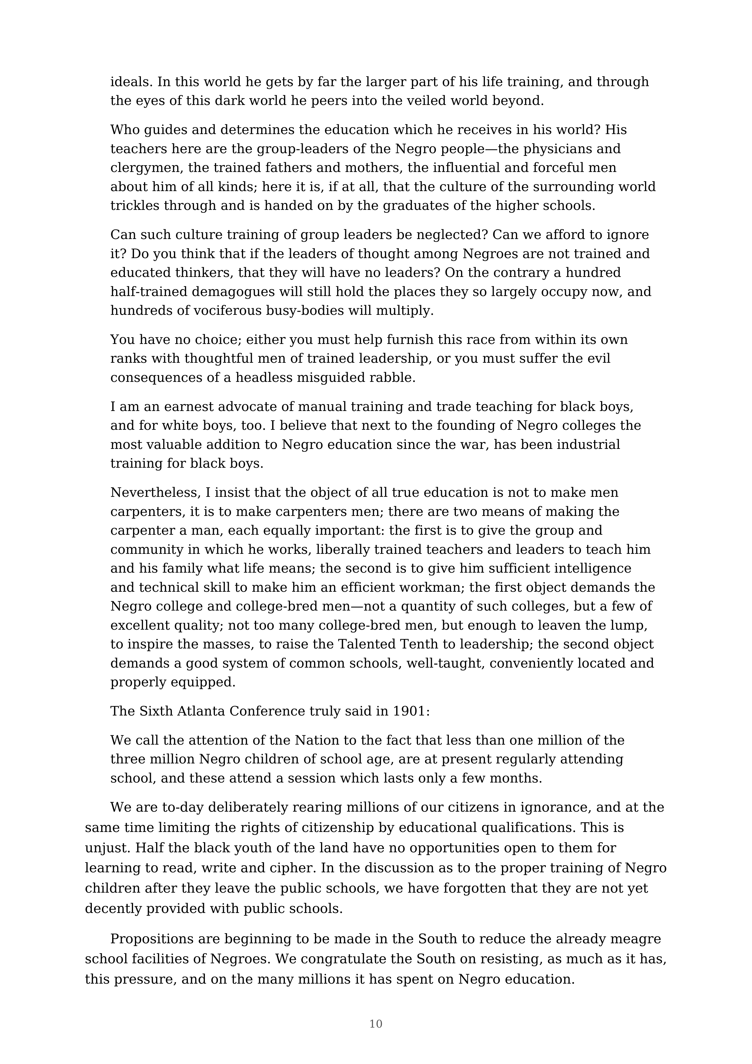 The Talented Tenth Essay — page 10