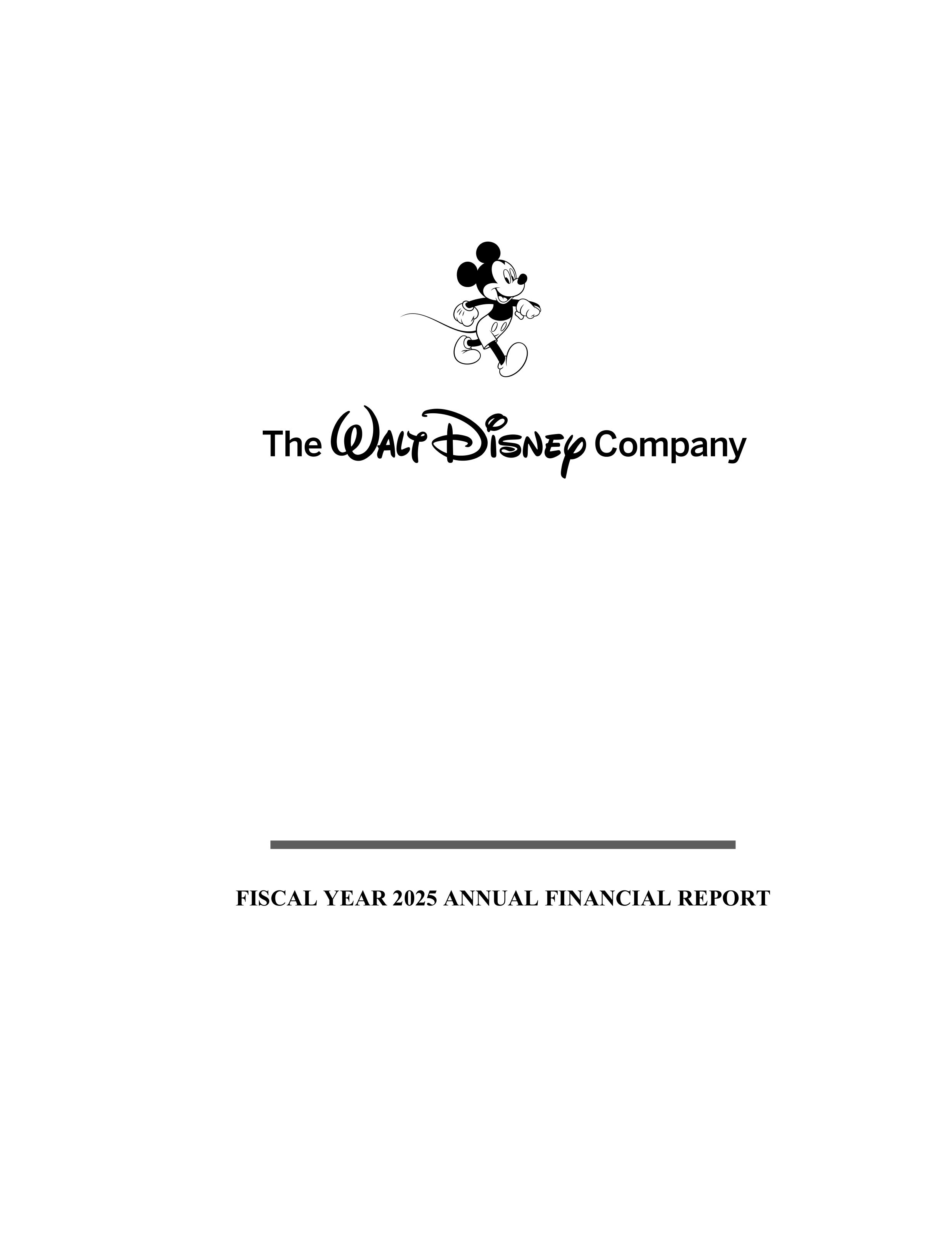 Disney Annual Report — page 1
