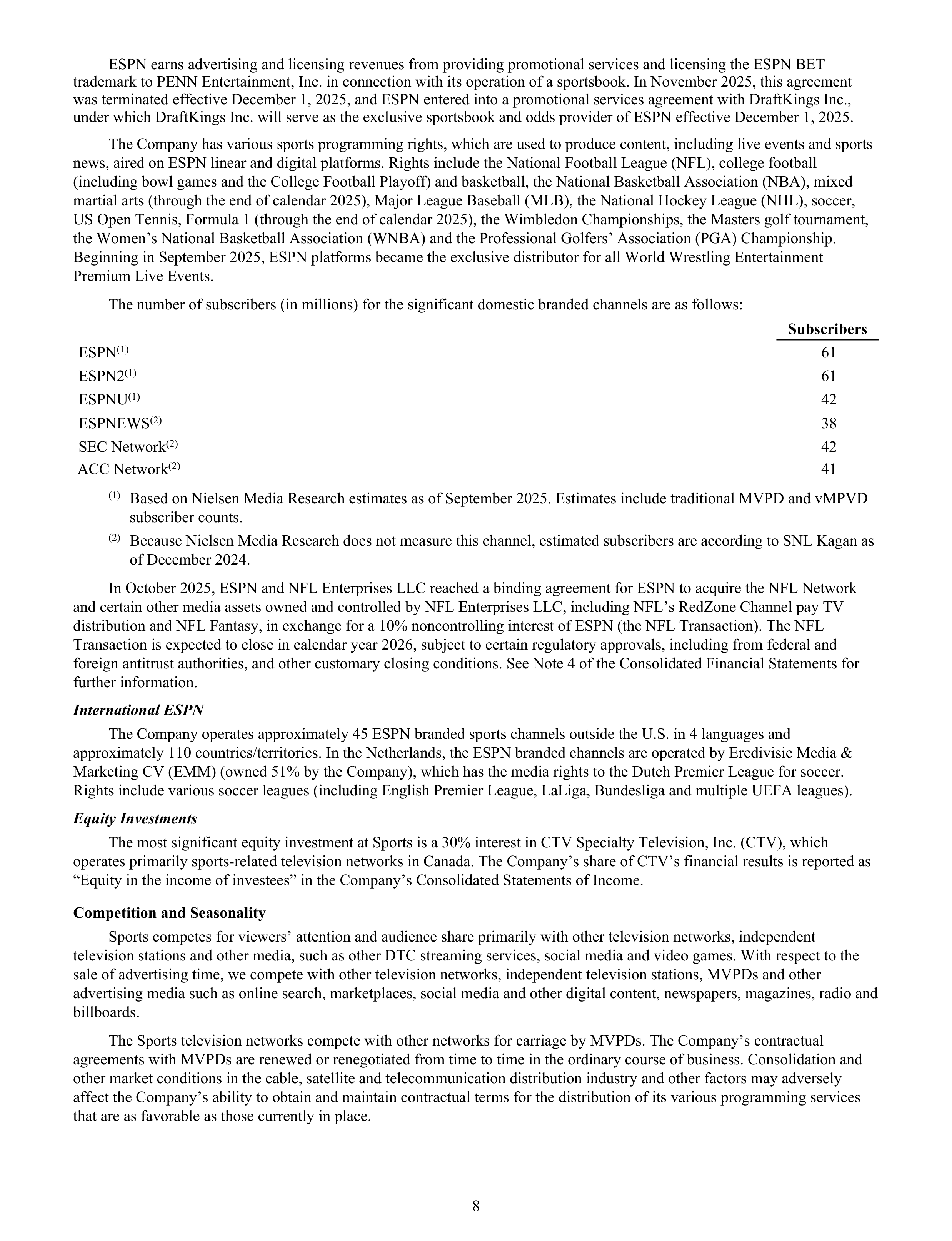 Disney Annual Report — page 11