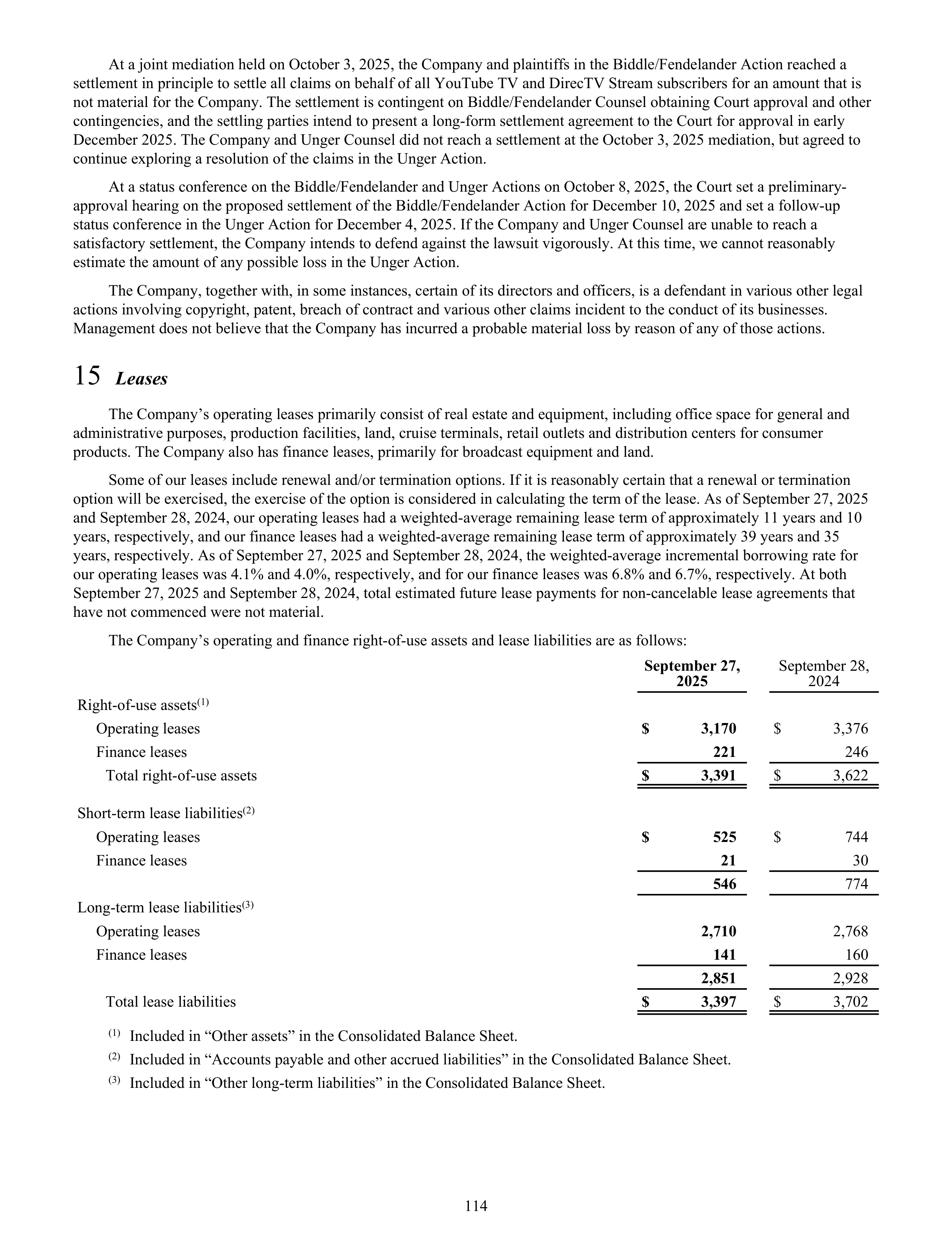 Disney Annual Report — page 117