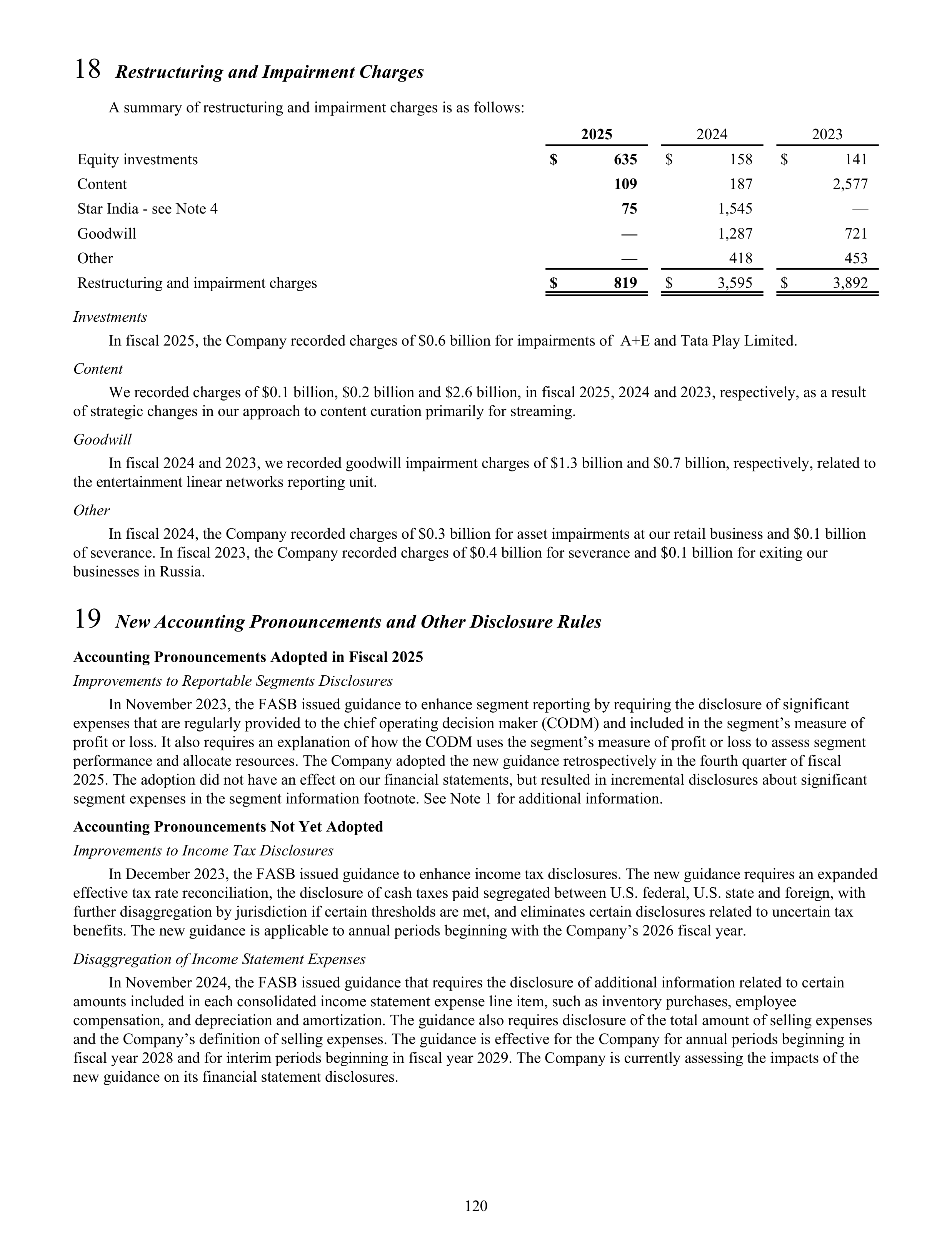 Disney Annual Report — page 123