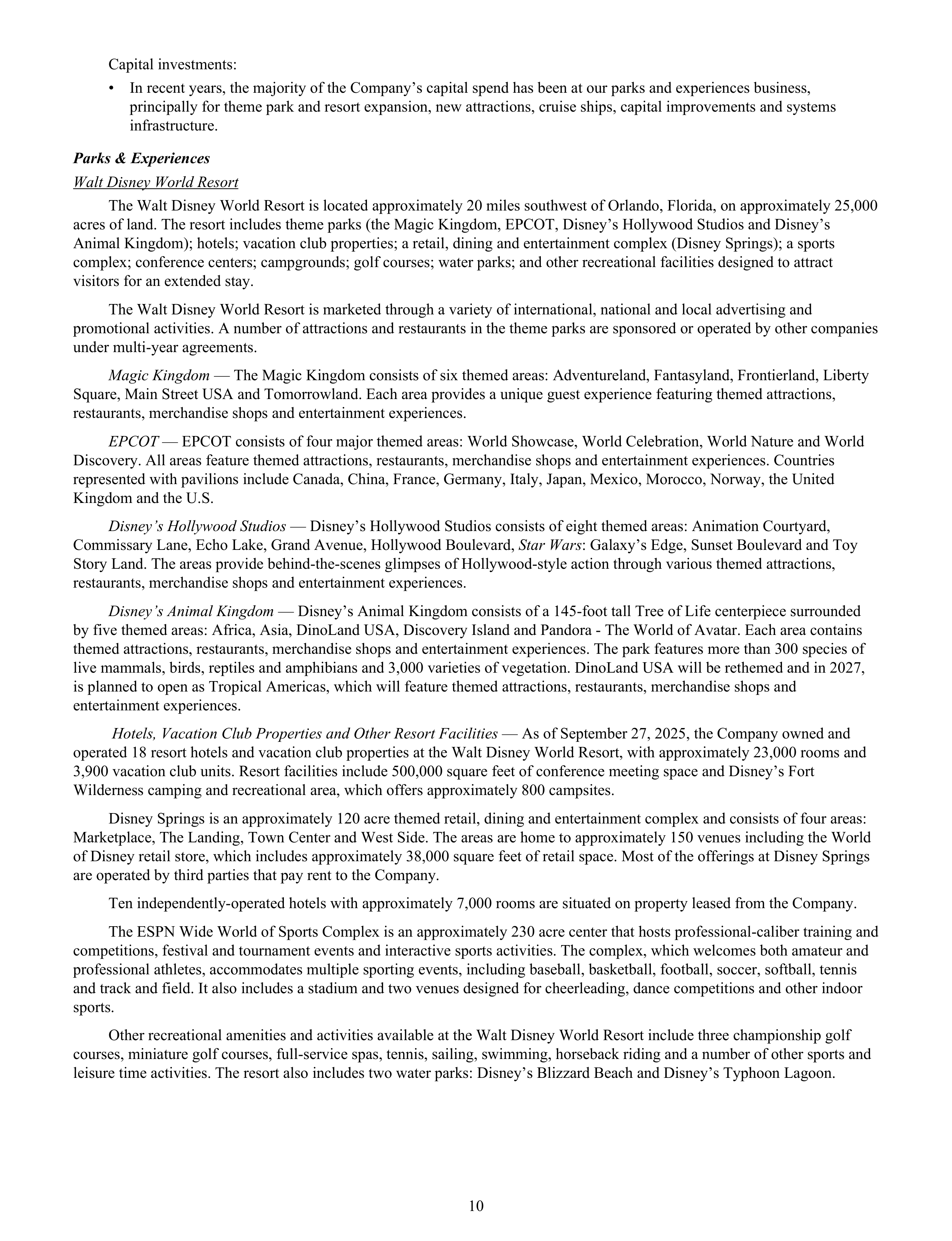 Disney Annual Report — page 13