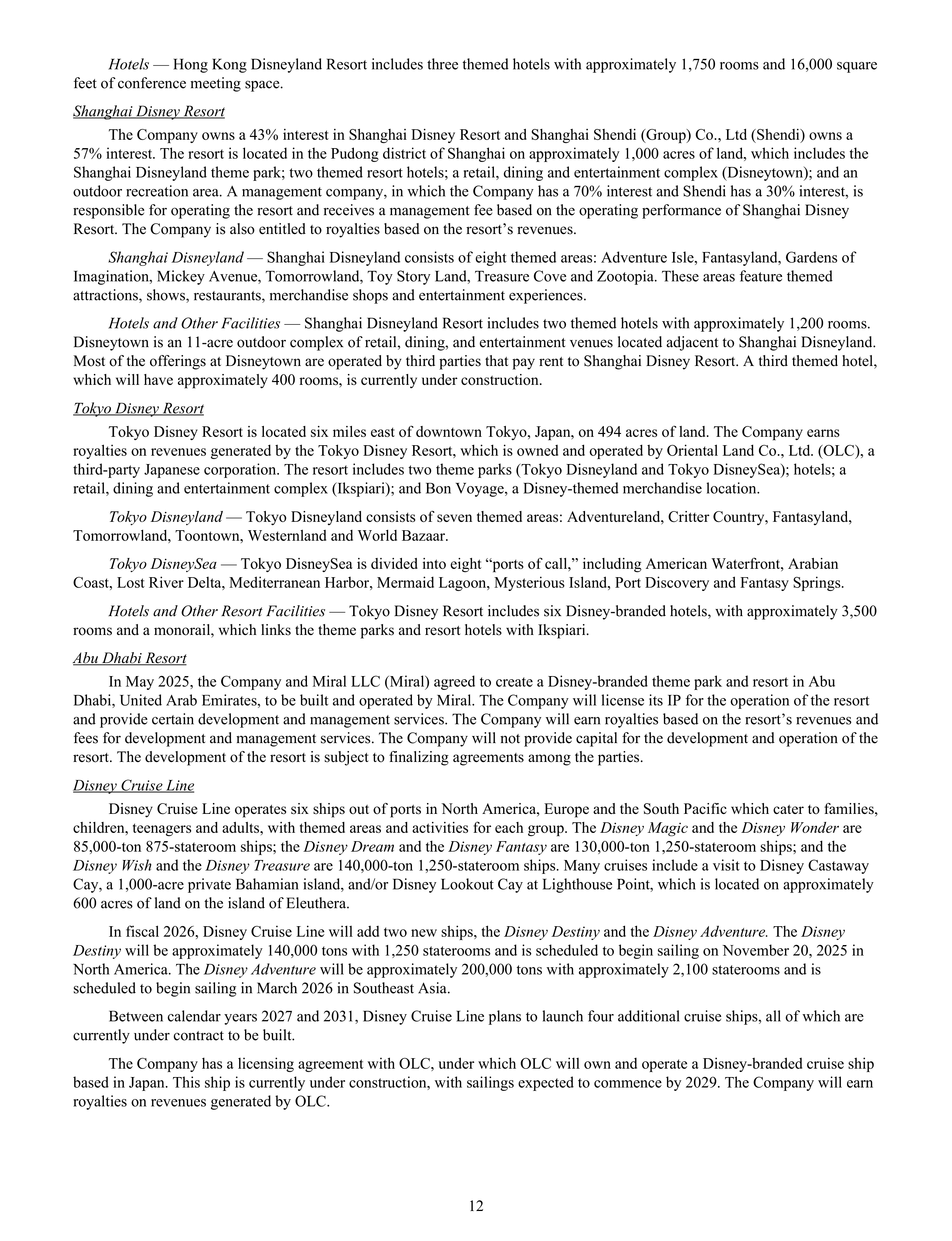 Disney Annual Report — page 15