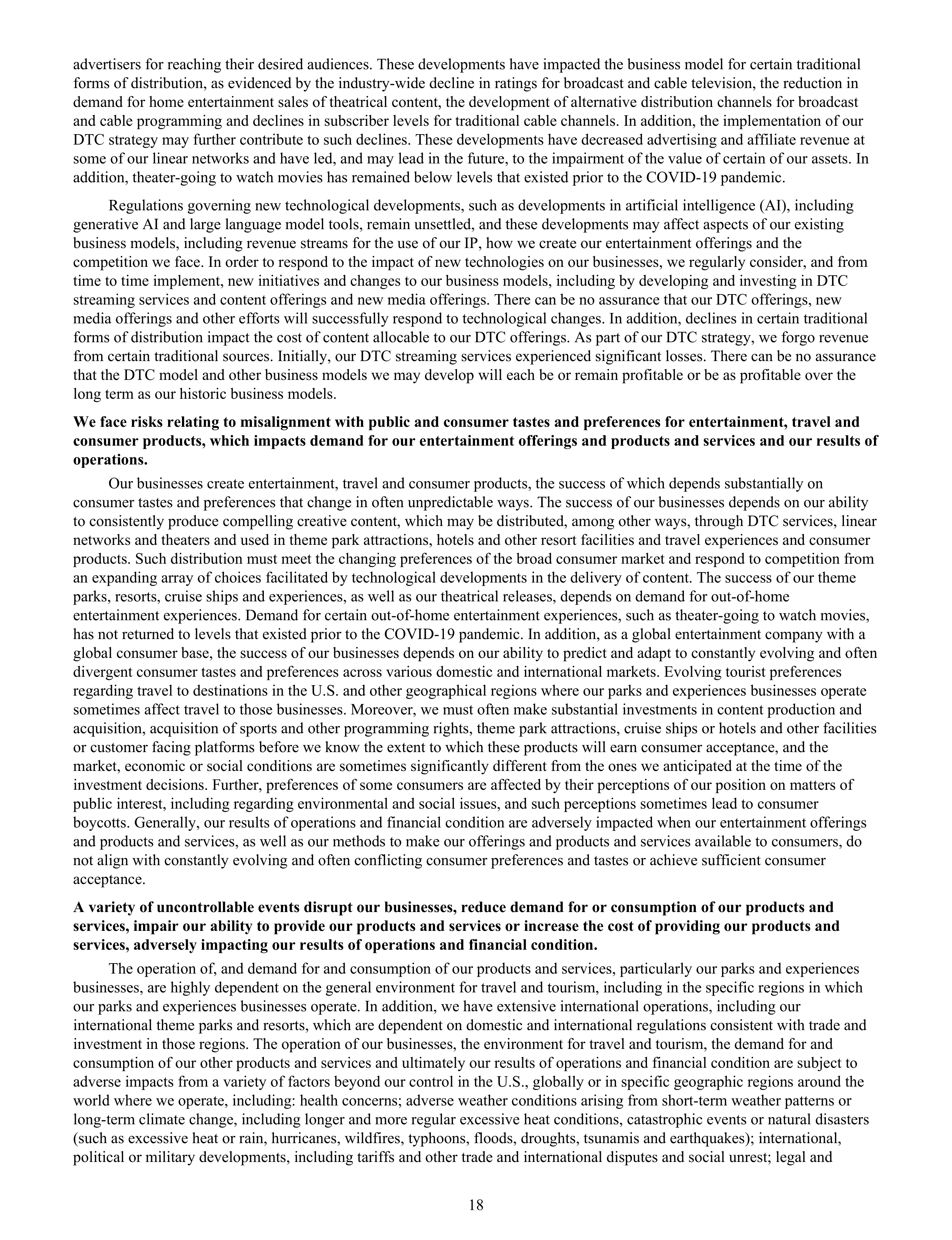 Disney Annual Report — page 21