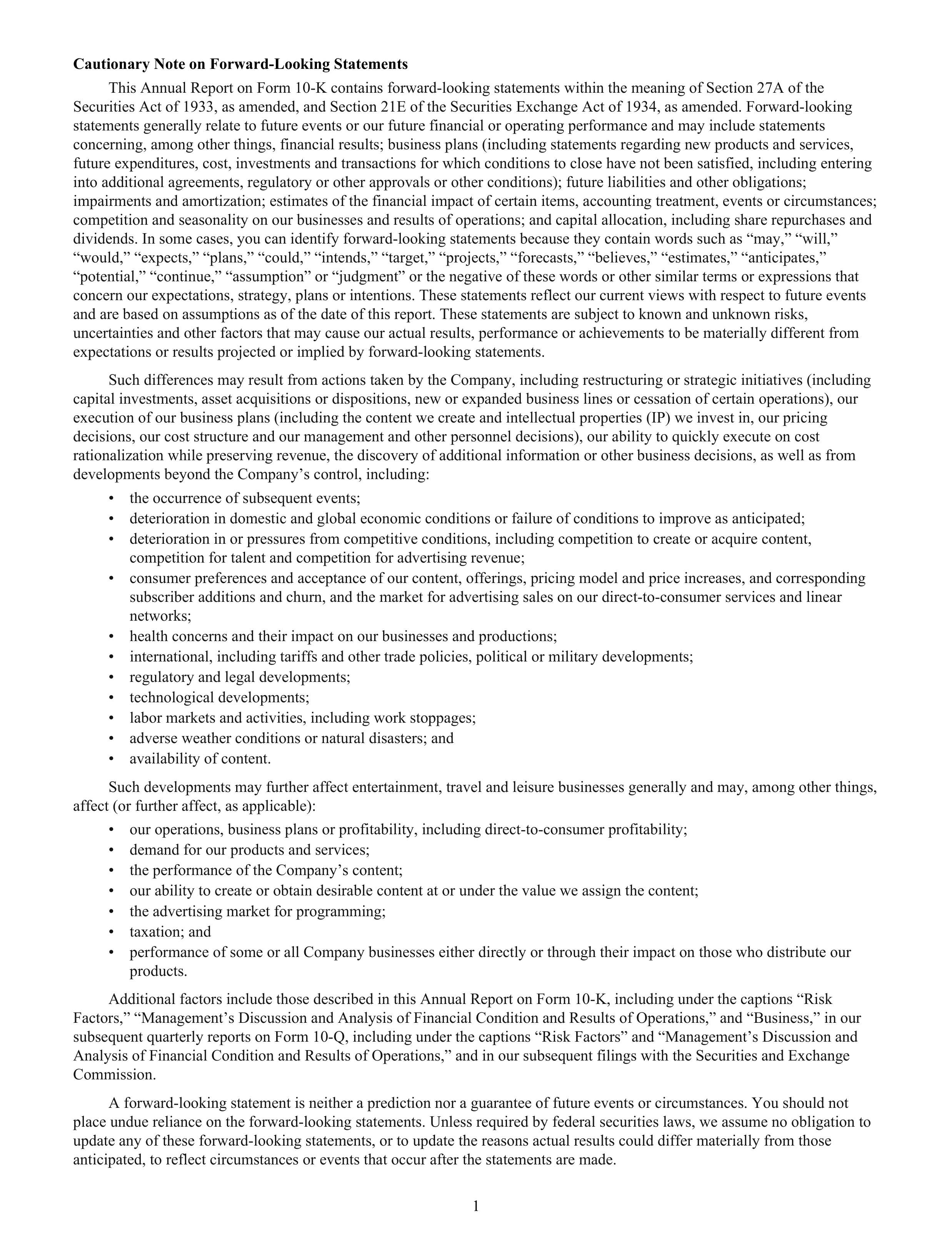 Disney Annual Report — page 4