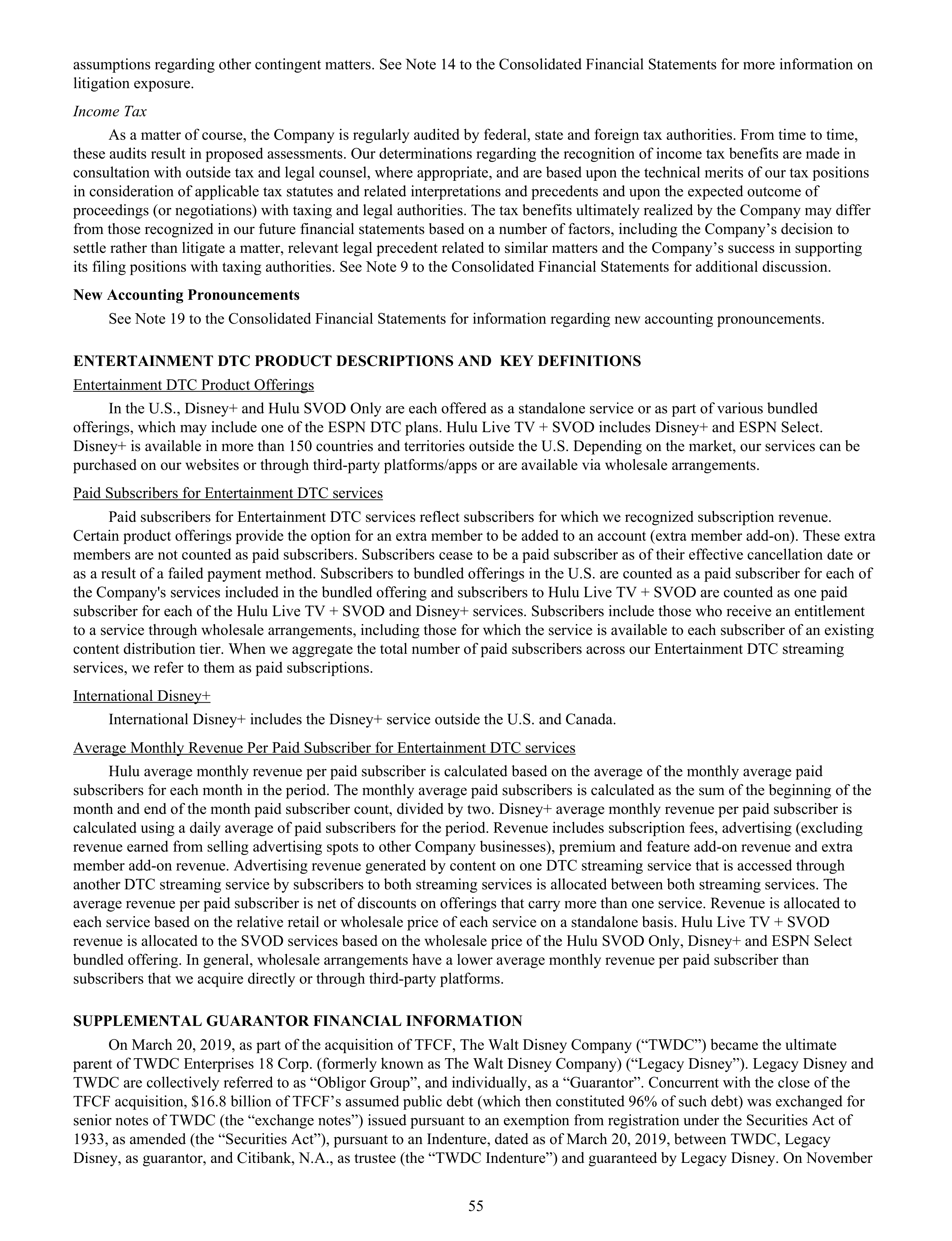 Disney Annual Report — page 58