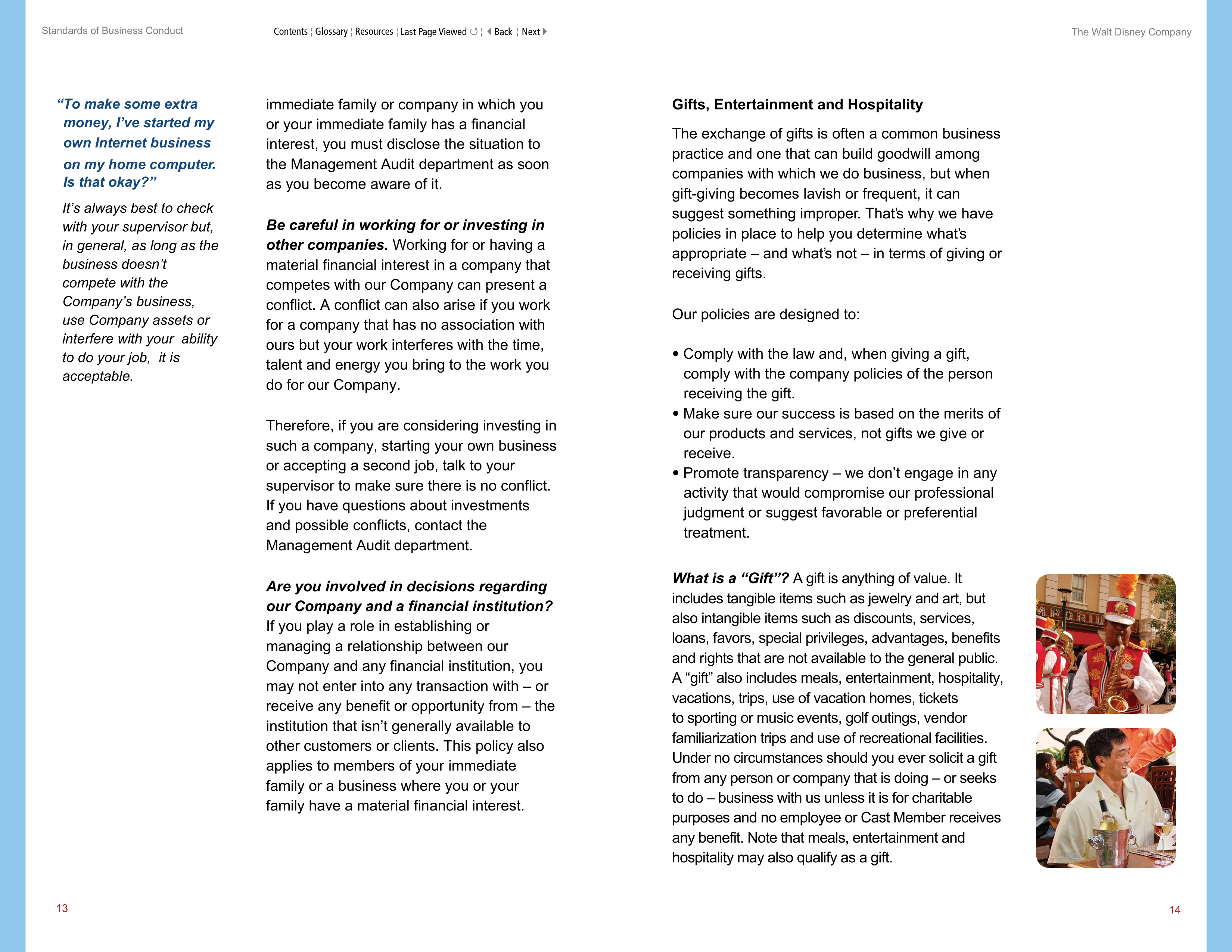 The Walt Disney Company Standards of Business Conduct Handbook — page 10