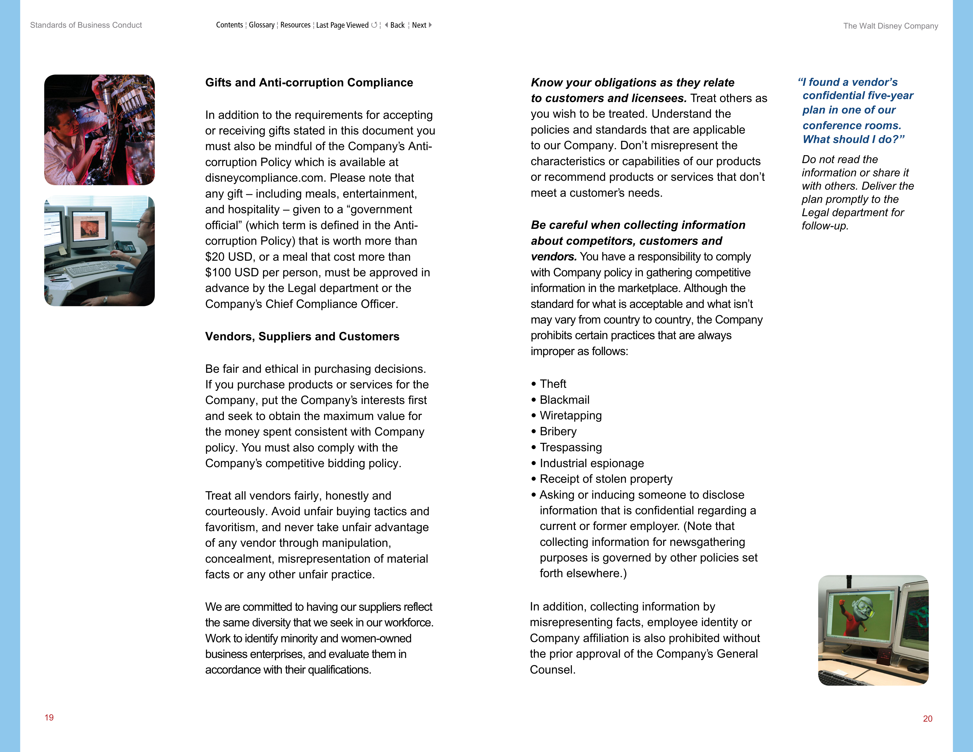 The Walt Disney Company Standards of Business Conduct Handbook — page 13