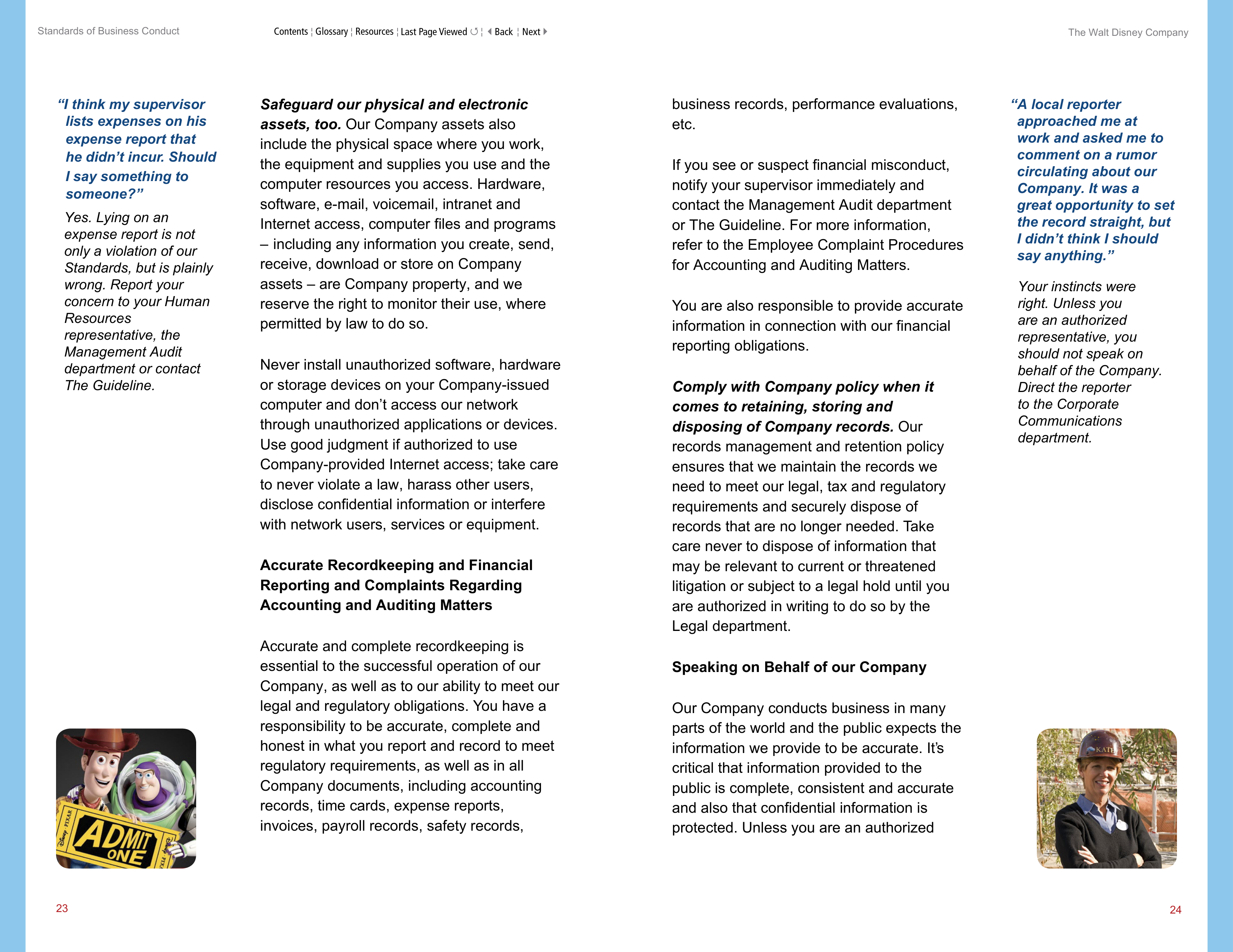 The Walt Disney Company Standards of Business Conduct Handbook — page 15