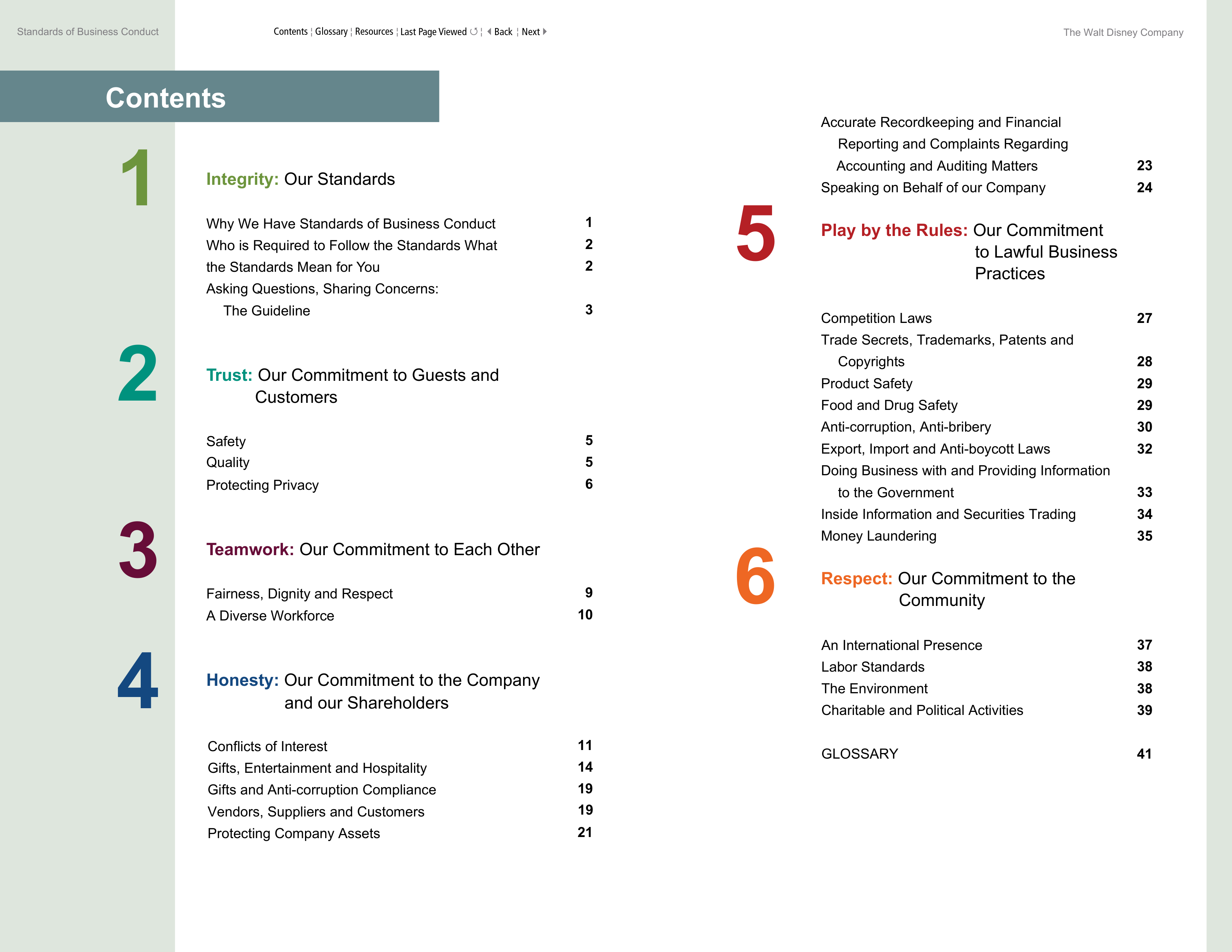 The Walt Disney Company Standards of Business Conduct Handbook — page 3