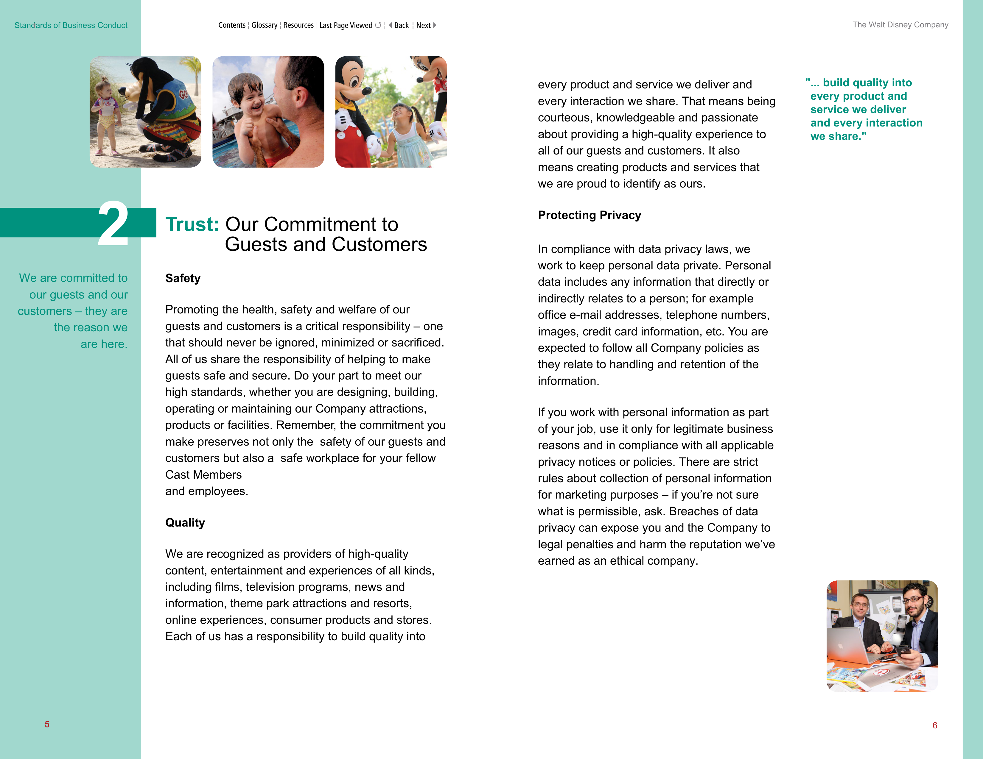 The Walt Disney Company Standards of Business Conduct Handbook — page 6