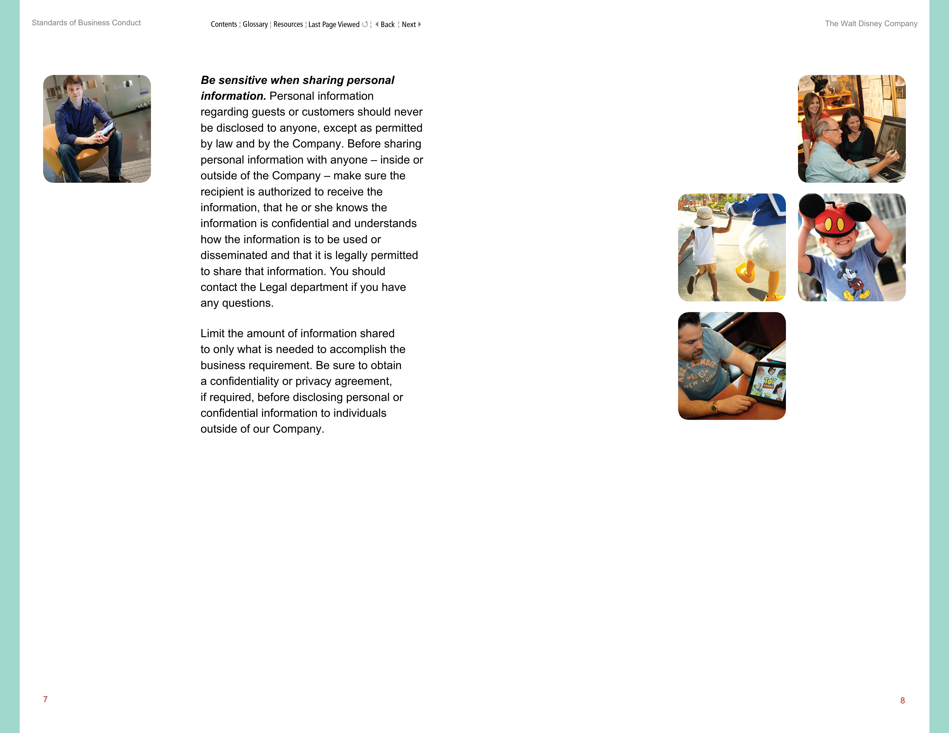 The Walt Disney Company Standards of Business Conduct Handbook — page 7