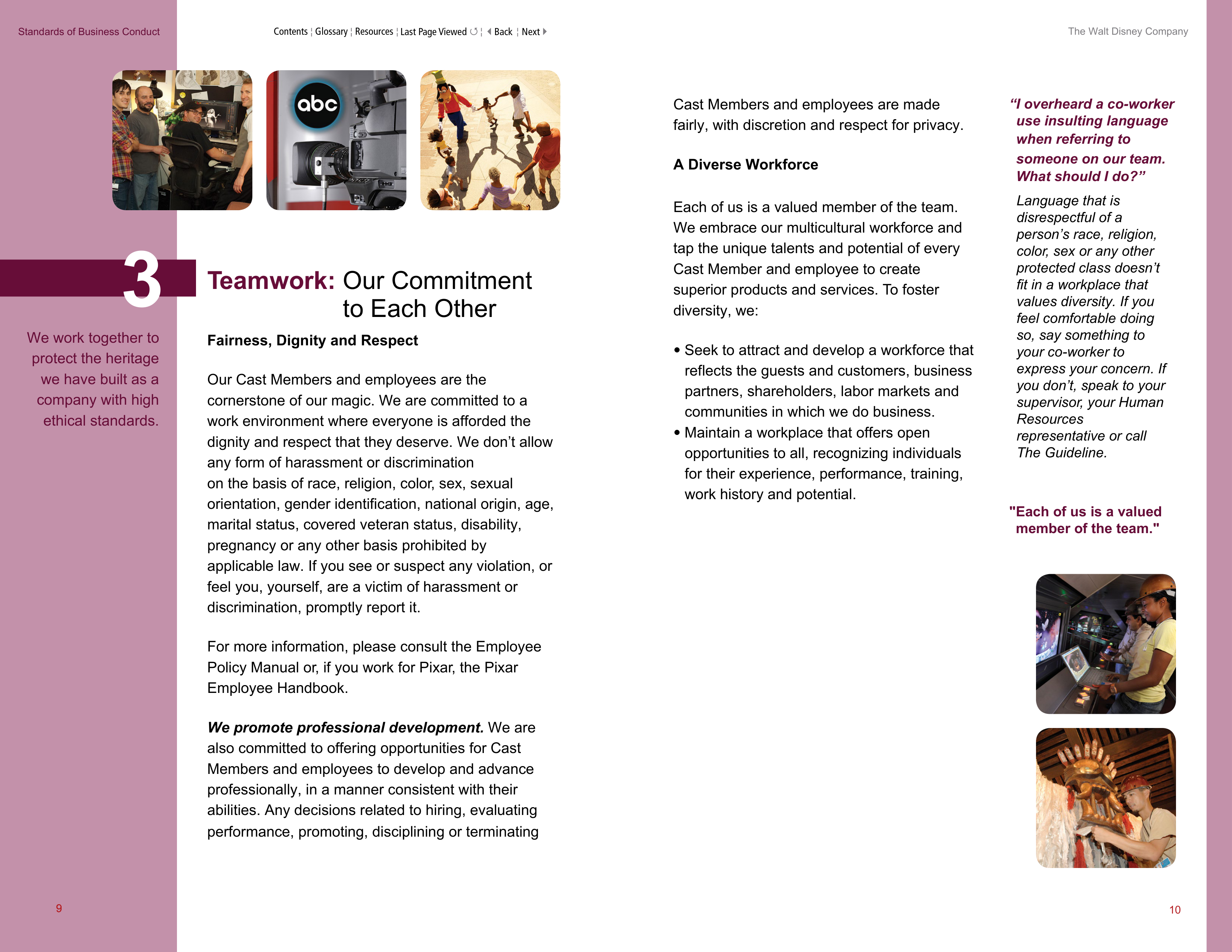 The Walt Disney Company Standards of Business Conduct Handbook — page 8