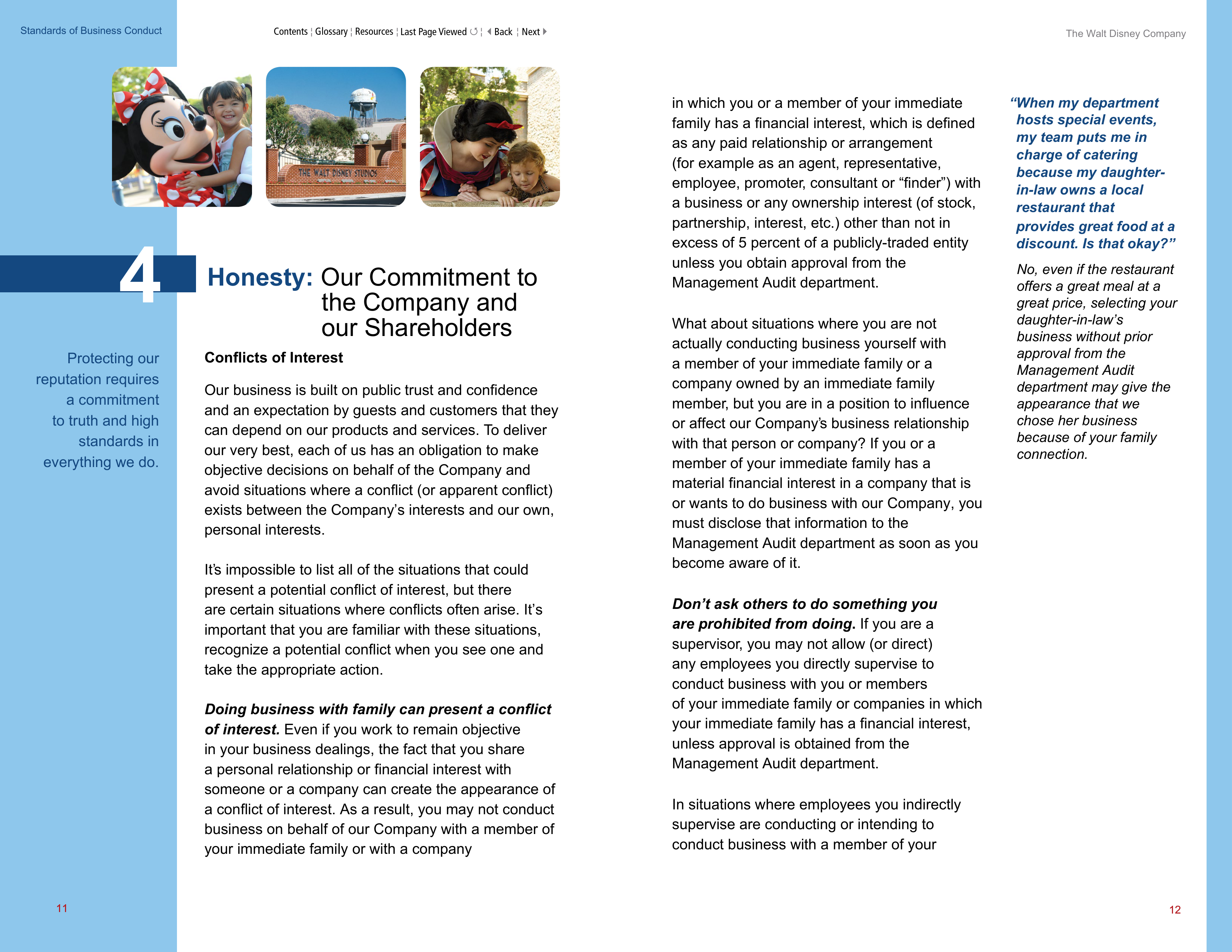 The Walt Disney Company Standards of Business Conduct Handbook — page 9