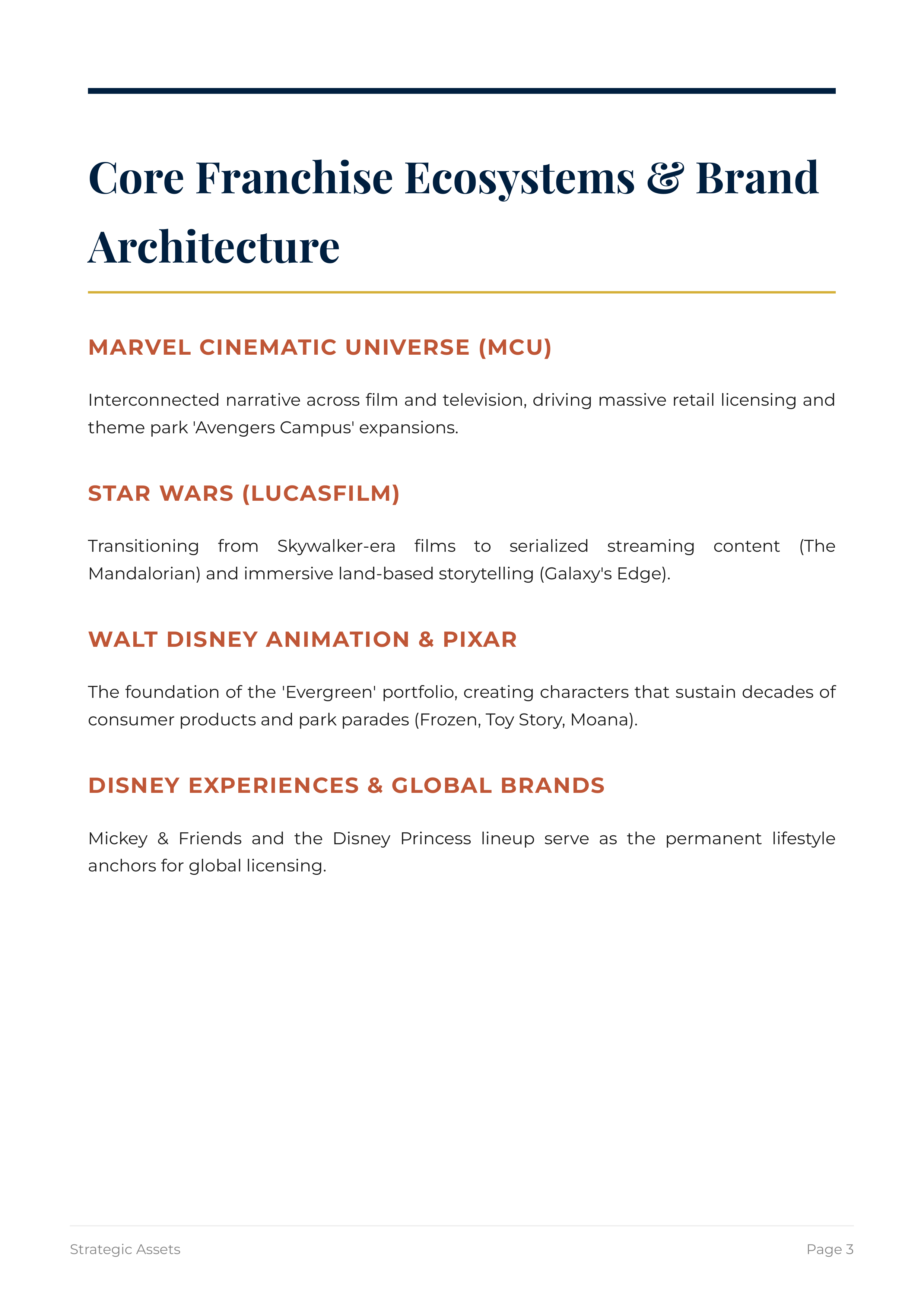 The Walt Disney Company’s Integrative Franchise Portfolio — page 3
